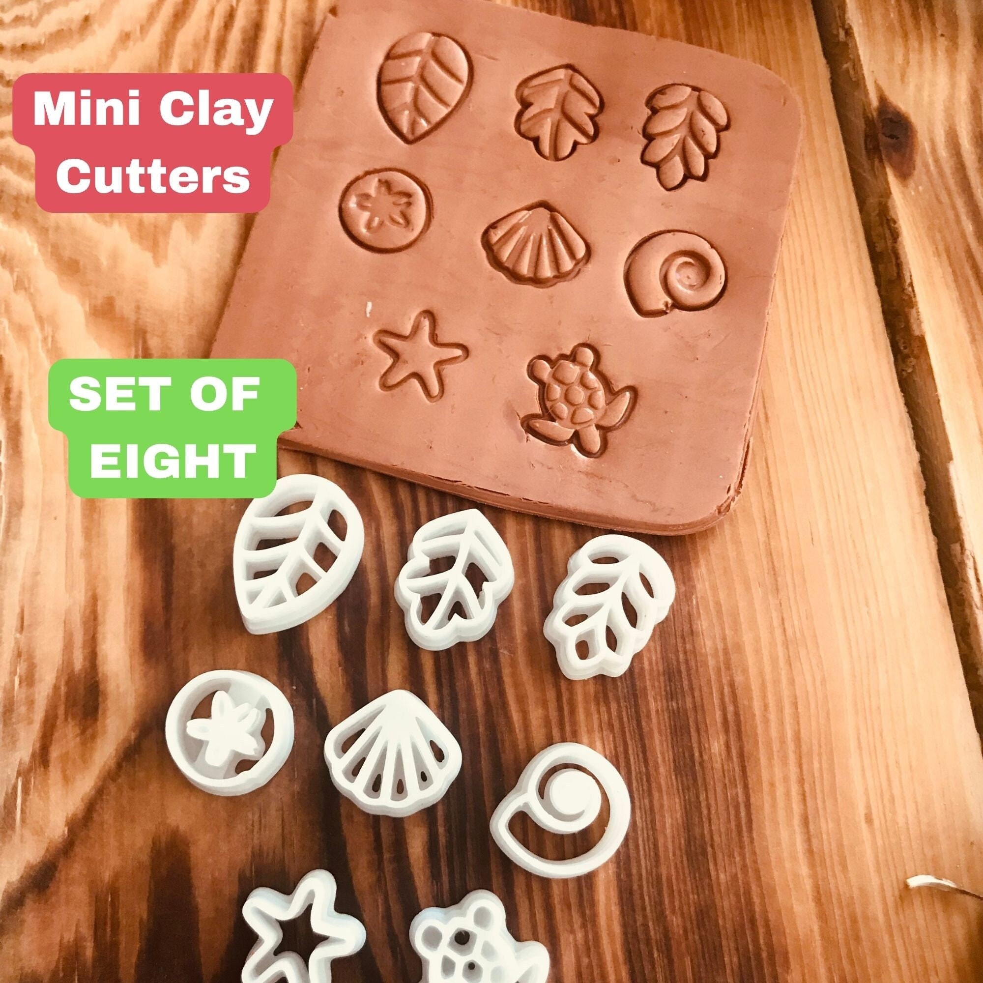 Mini Set of Eight Polymer Clay Cutter, Mini Cutter, Special Design, Spring Clay Cutters, Unique Clay Cutter For Jewelry Making