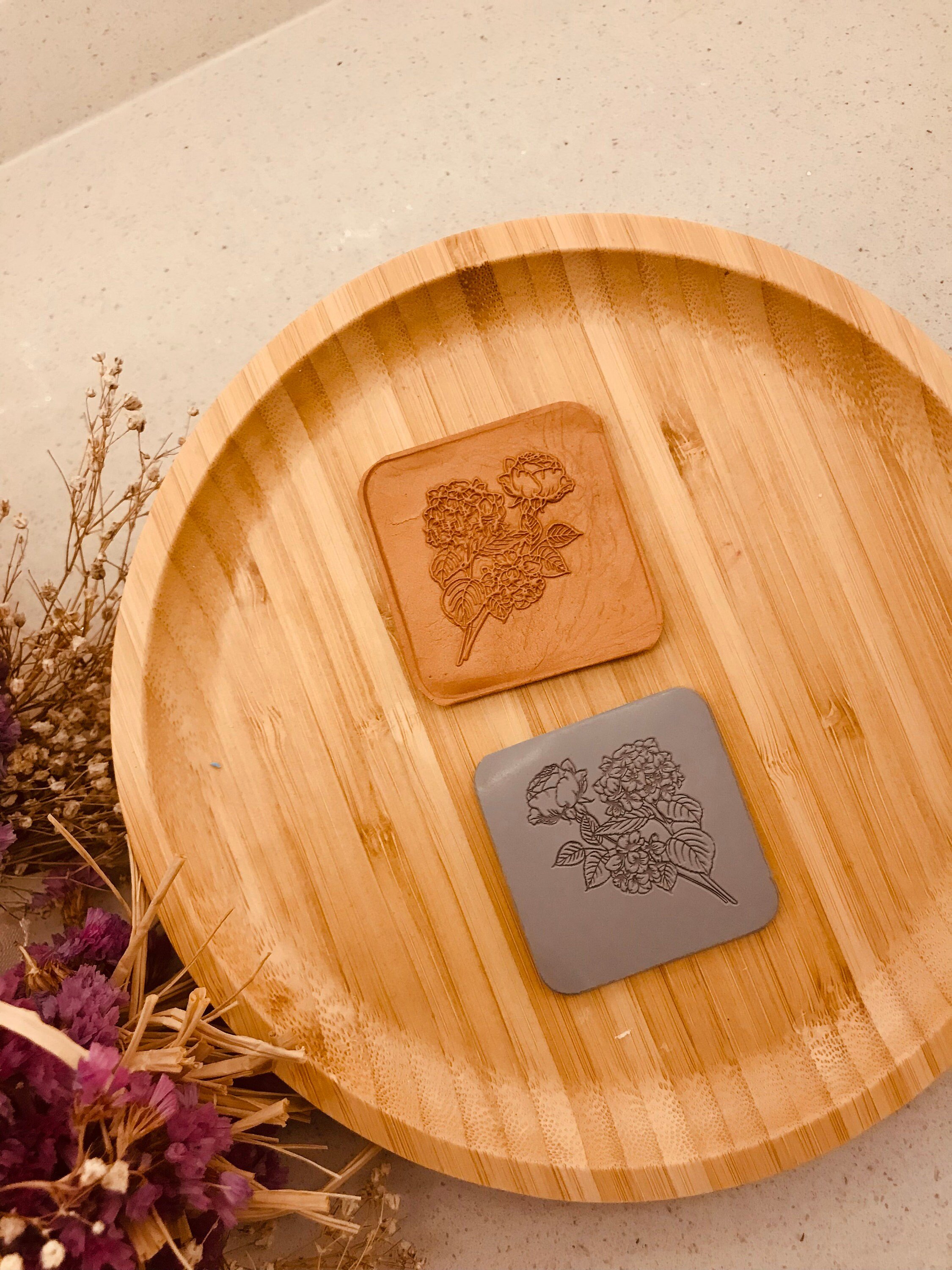Rose Bouquet Rubber Texture Mat⎥Polymer Clay Tools⎥Earring Making⎥Hand Roller⎥Clay Texture Tool⎥Jewellery Tools
