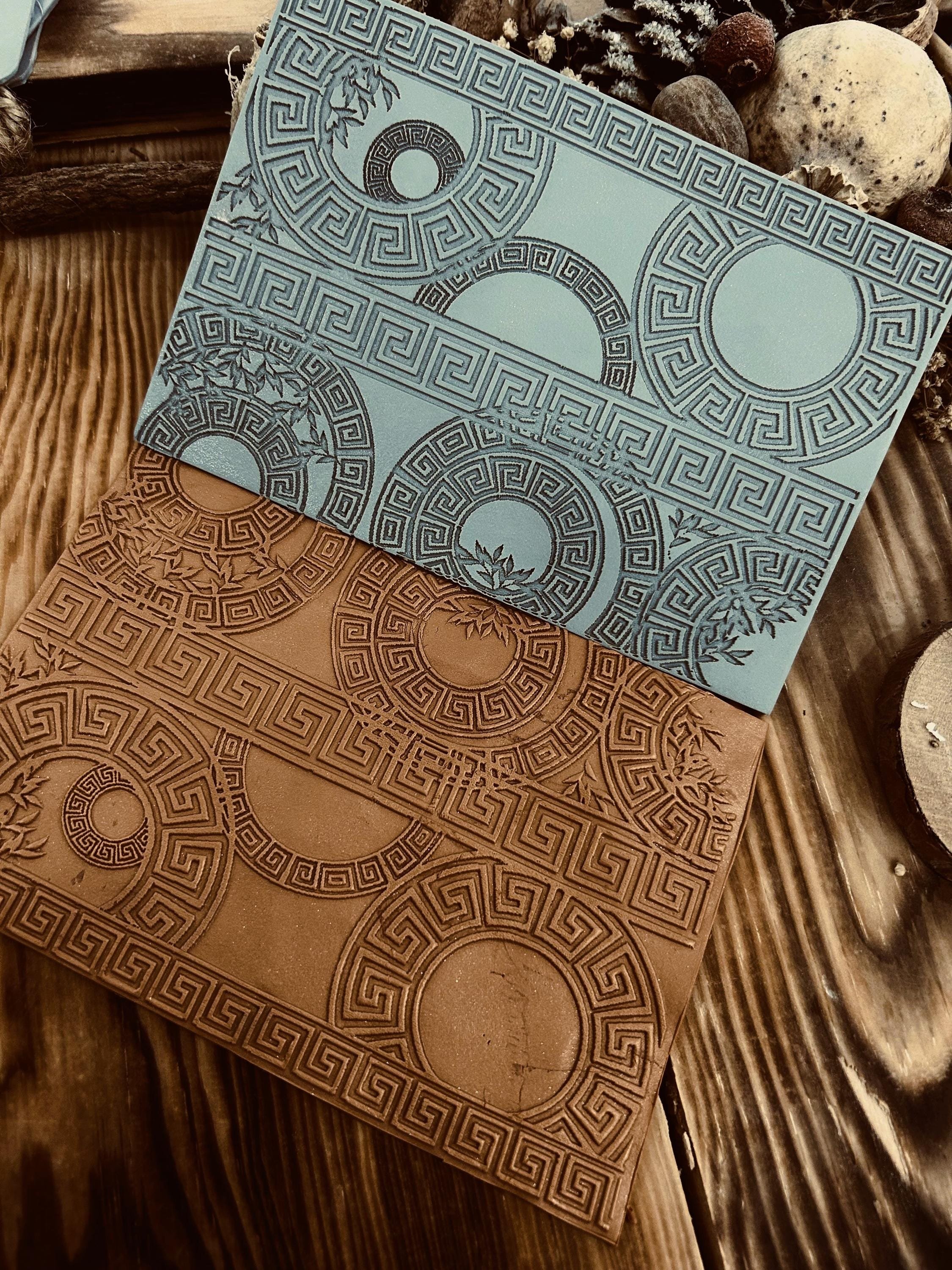 Round Border Pattern Rubber Texture Mat 10*10Cm⎥Polymer Clay Tools⎥Earring Making⎥Hand Roller⎥Clay Texture Tool⎥Jewellery Tools