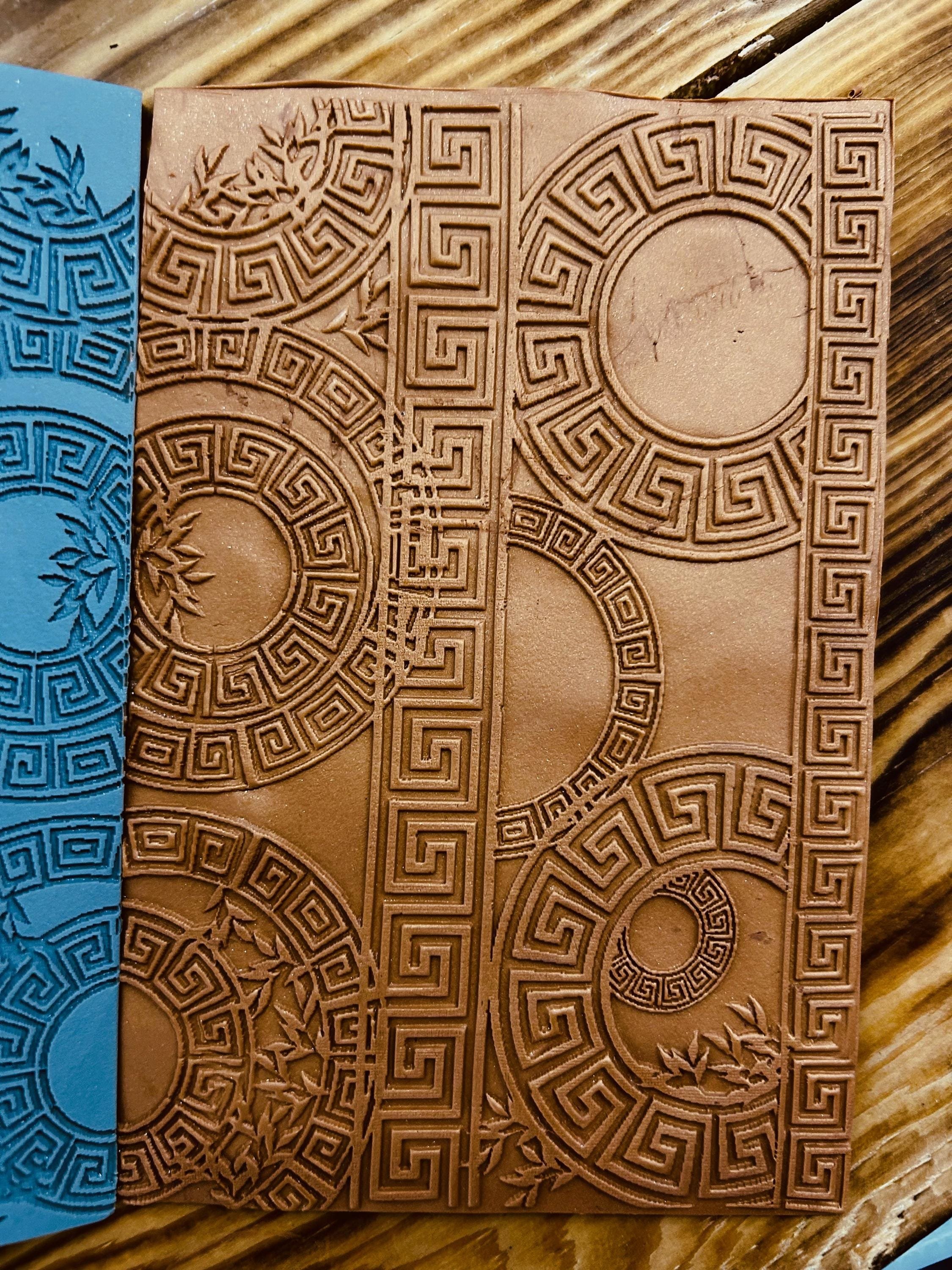 Round Border Pattern Rubber Texture Mat 10*10Cm⎥Polymer Clay Tools⎥Earring Making⎥Hand Roller⎥Clay Texture Tool⎥Jewellery Tools