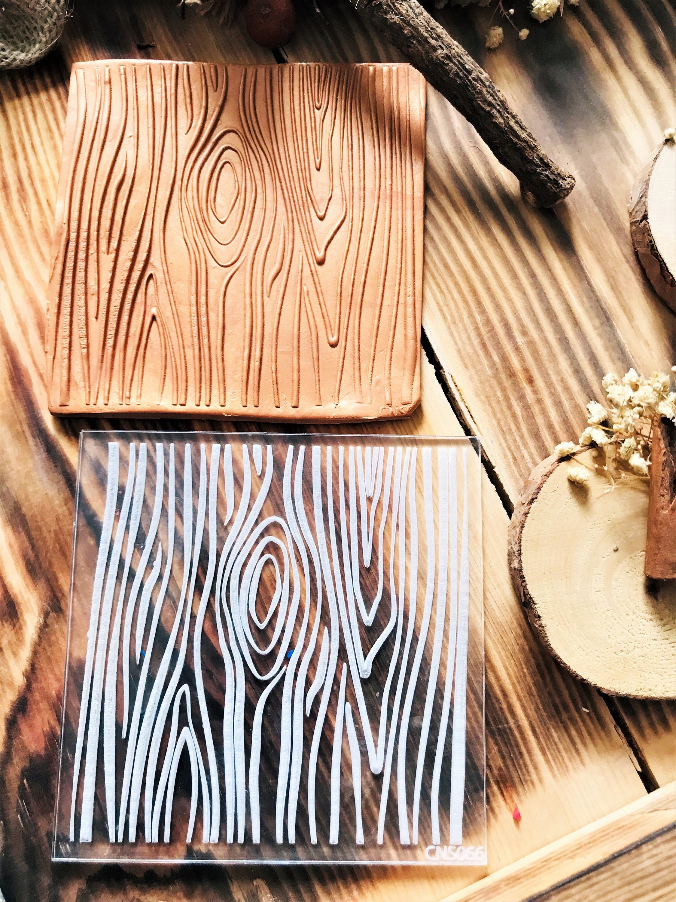 Wood Grain Texture Mat, Polymer Clay Debossing Stamp, Acrylic clay tool, Tree Texture Sheet, Pottery Tools, Ceramic Supplies, Texture Plate