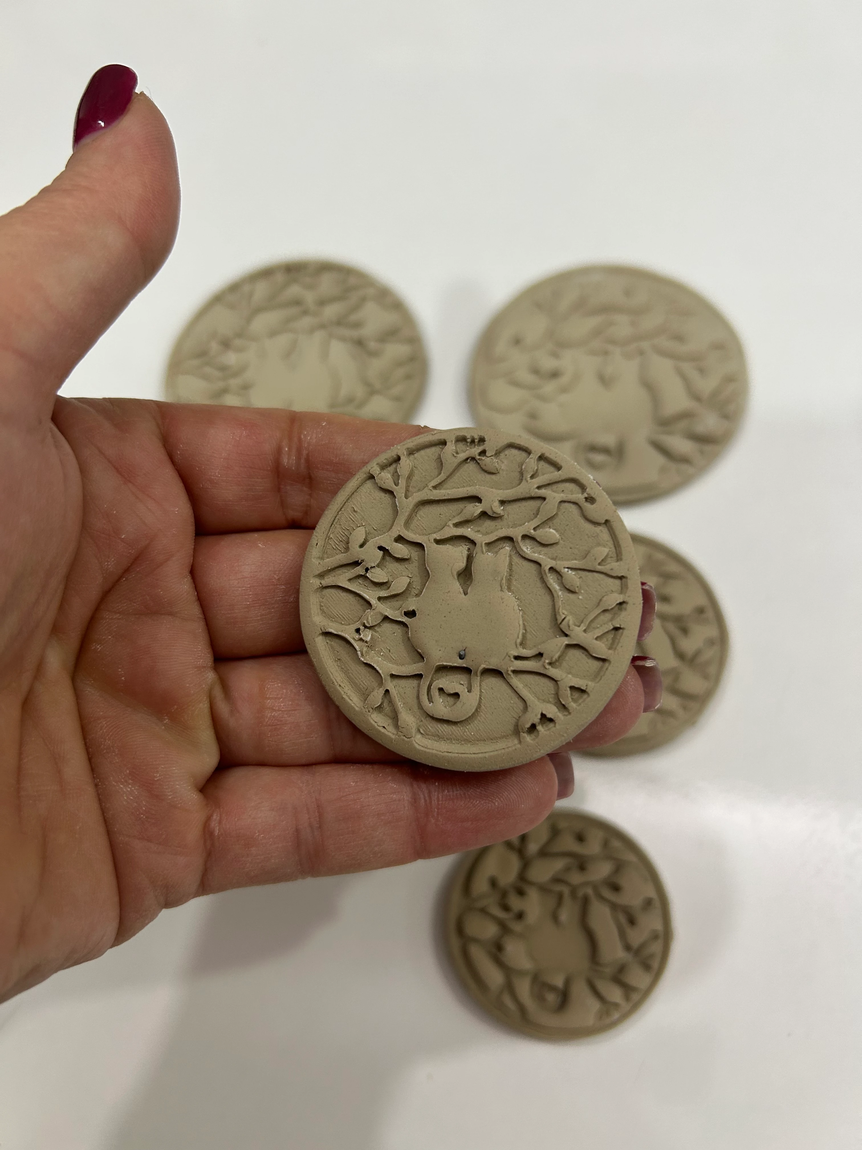 Ağaçta İki Kedi Damga ve Kesici – Kabartma & Stamp – İki Farklı Baskı Türü