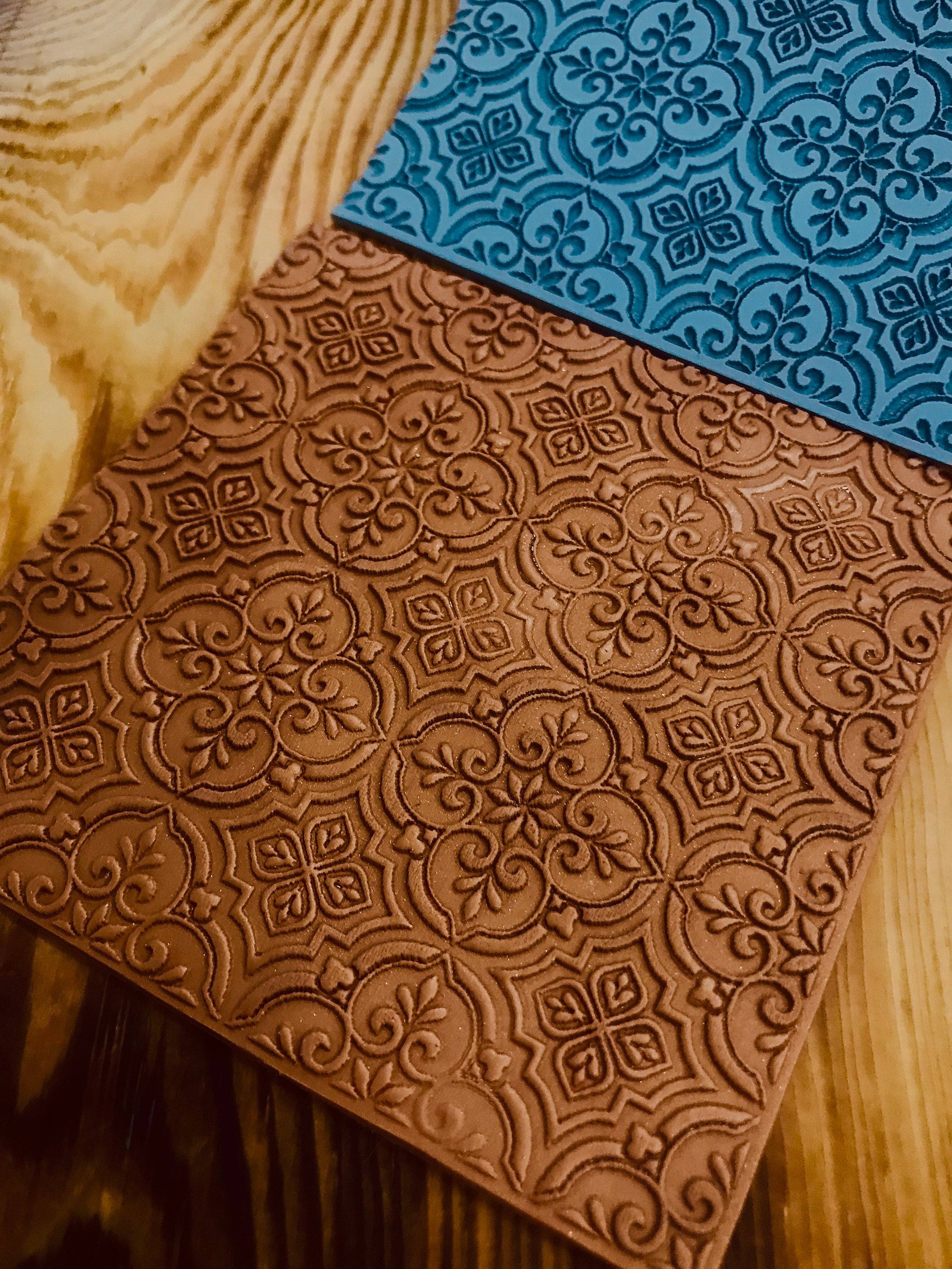 Art Deco Rubber Texture Mat – Clay Stamp & Embosser | Polymer Clay, Fondant, Cookies | Fimo, Sculpey, Cernit