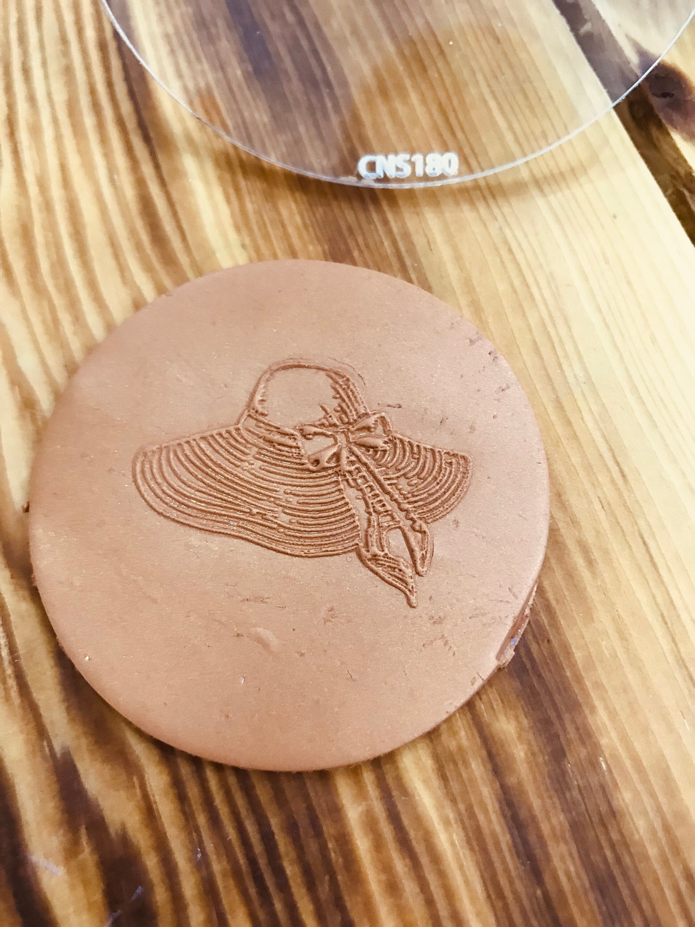 Woman Hat Pattern Texture Mat, Debossing Stamp, Acrylic clay texture tool, Texture Sheet,Ceramic Supplies, Texture Plate