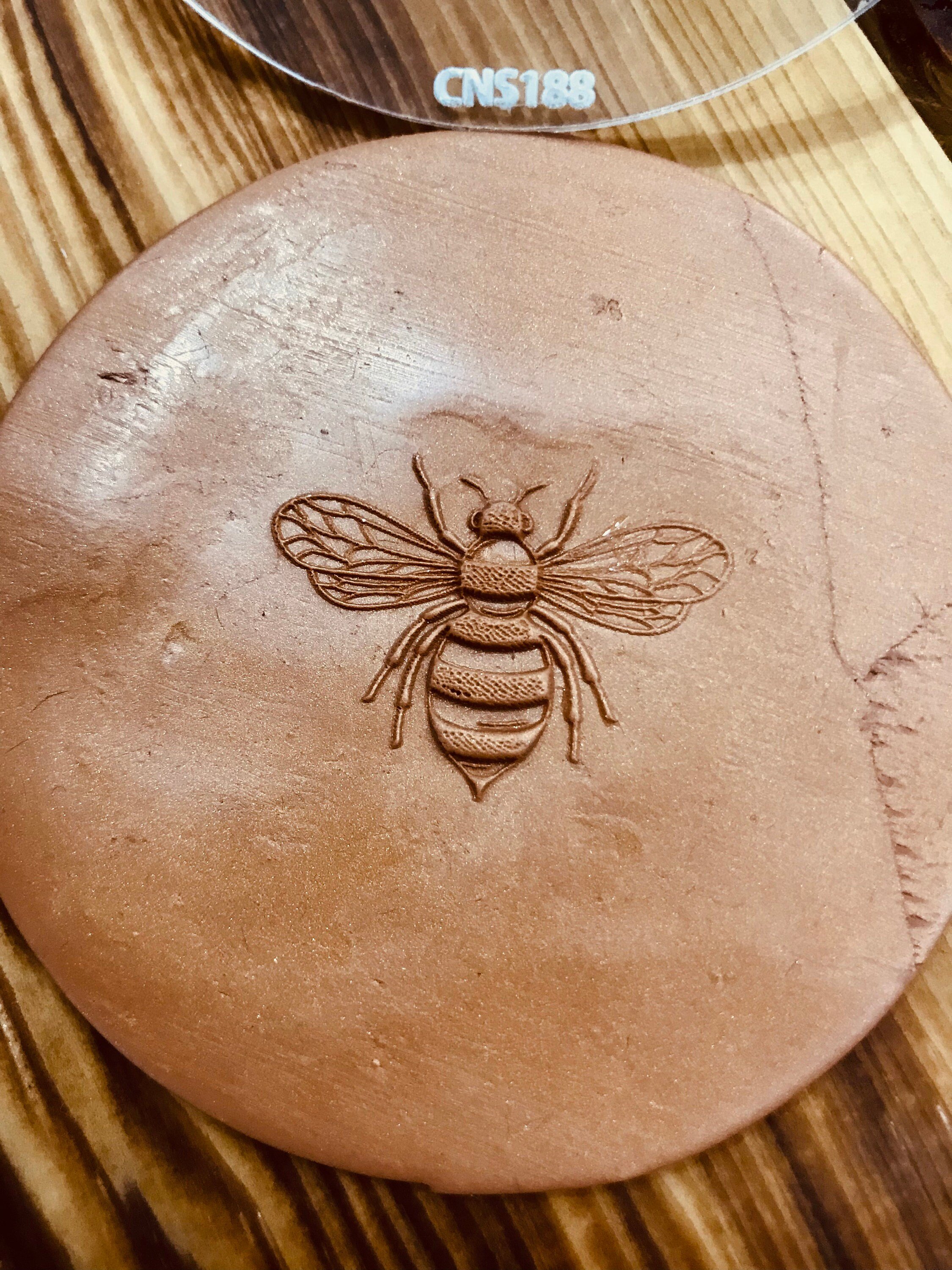 Honey Bee Pattern Texture Mat, Debossing Stamp, Acrylic clay texture tool, Texture Sheet,Ceramic Supplies, Texture Plate