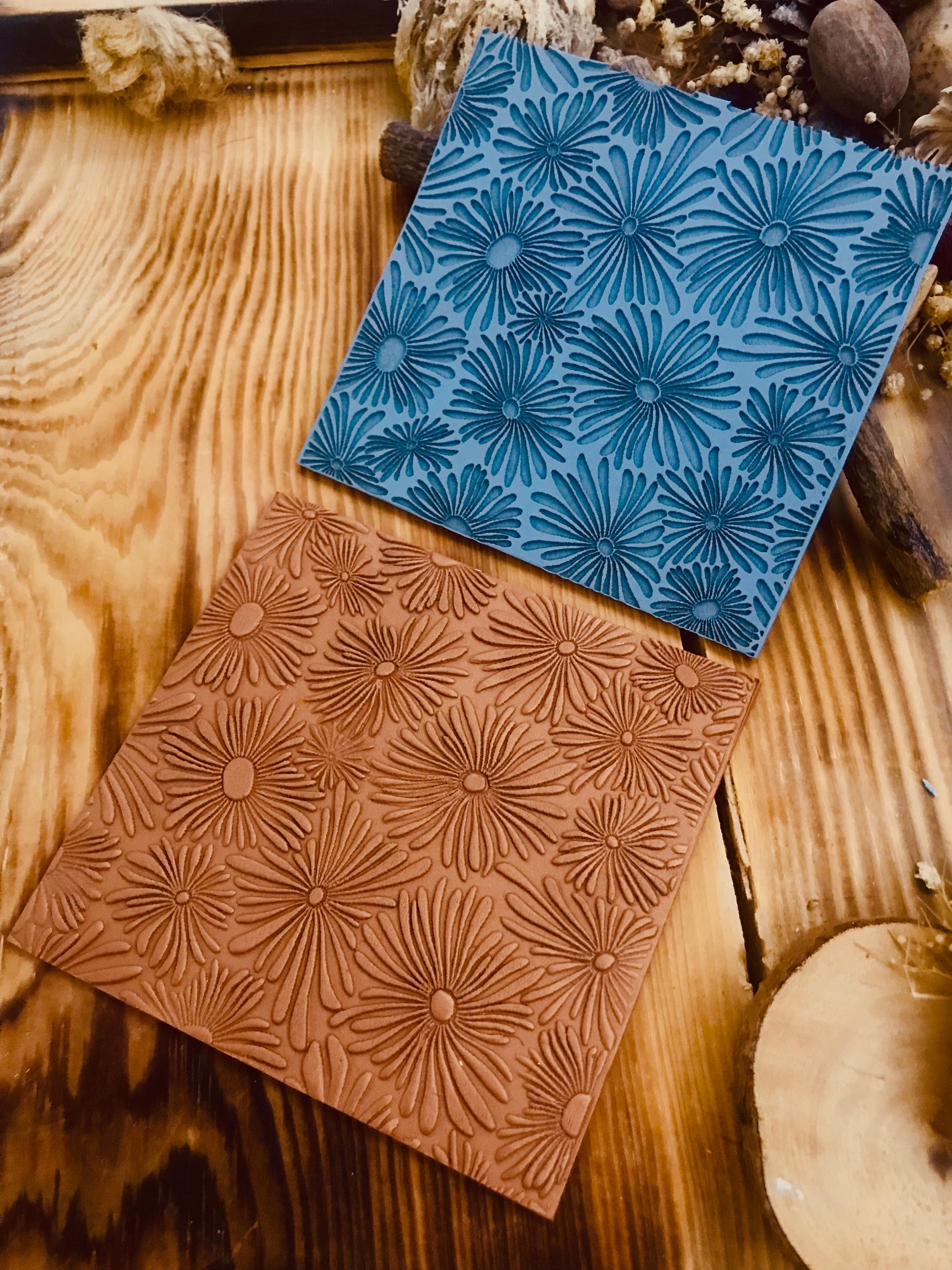 Floral Splash Pattern Rubber Texture Mat 10*10Cm⎥Polymer Clay Tools⎥Earring Making⎥Hand Roller⎥Clay Texture Tool⎥Jewellery Tools