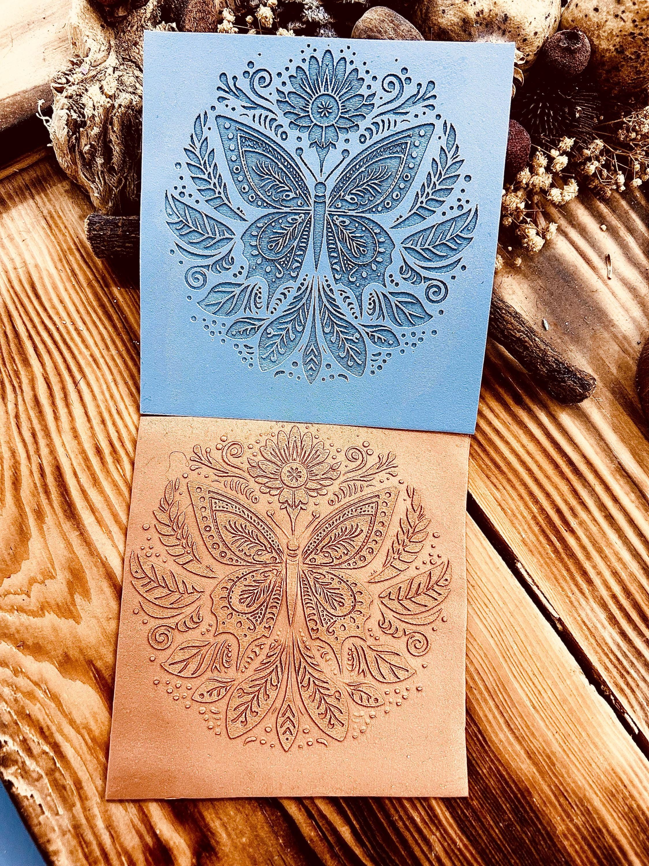 Butterfly With Flowers Pattern Rubber Texture Mat Polymer Clay Tools⎥Earring Making⎥Hand Roller⎥Clay Texture Tool⎥Jewellery Tools