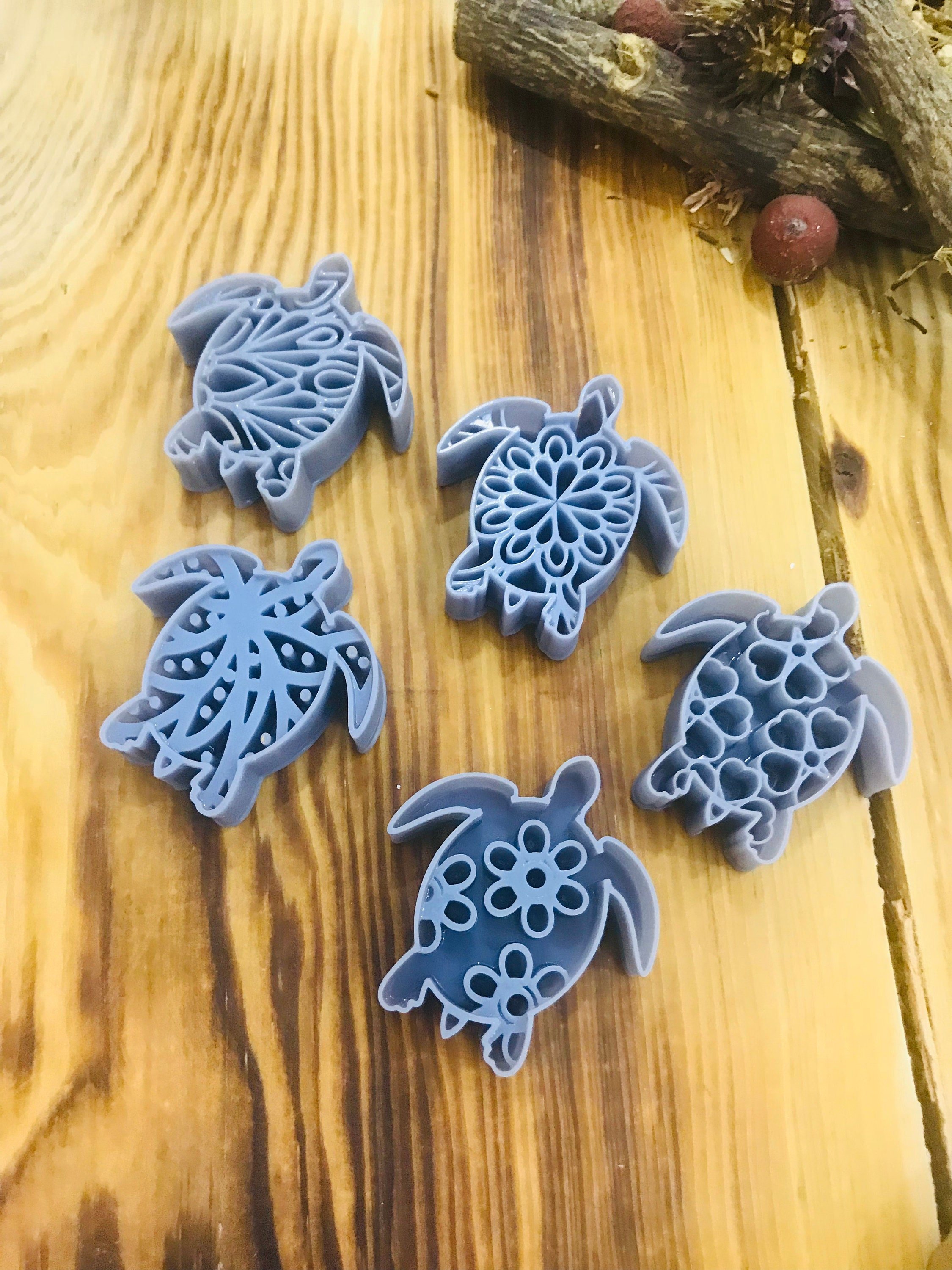 Mandala Pattern Turtle  Polymer Clay and Cookie Cutter, Beards And Glasses Unique Model, Special Design, Winter Clay Cutters,