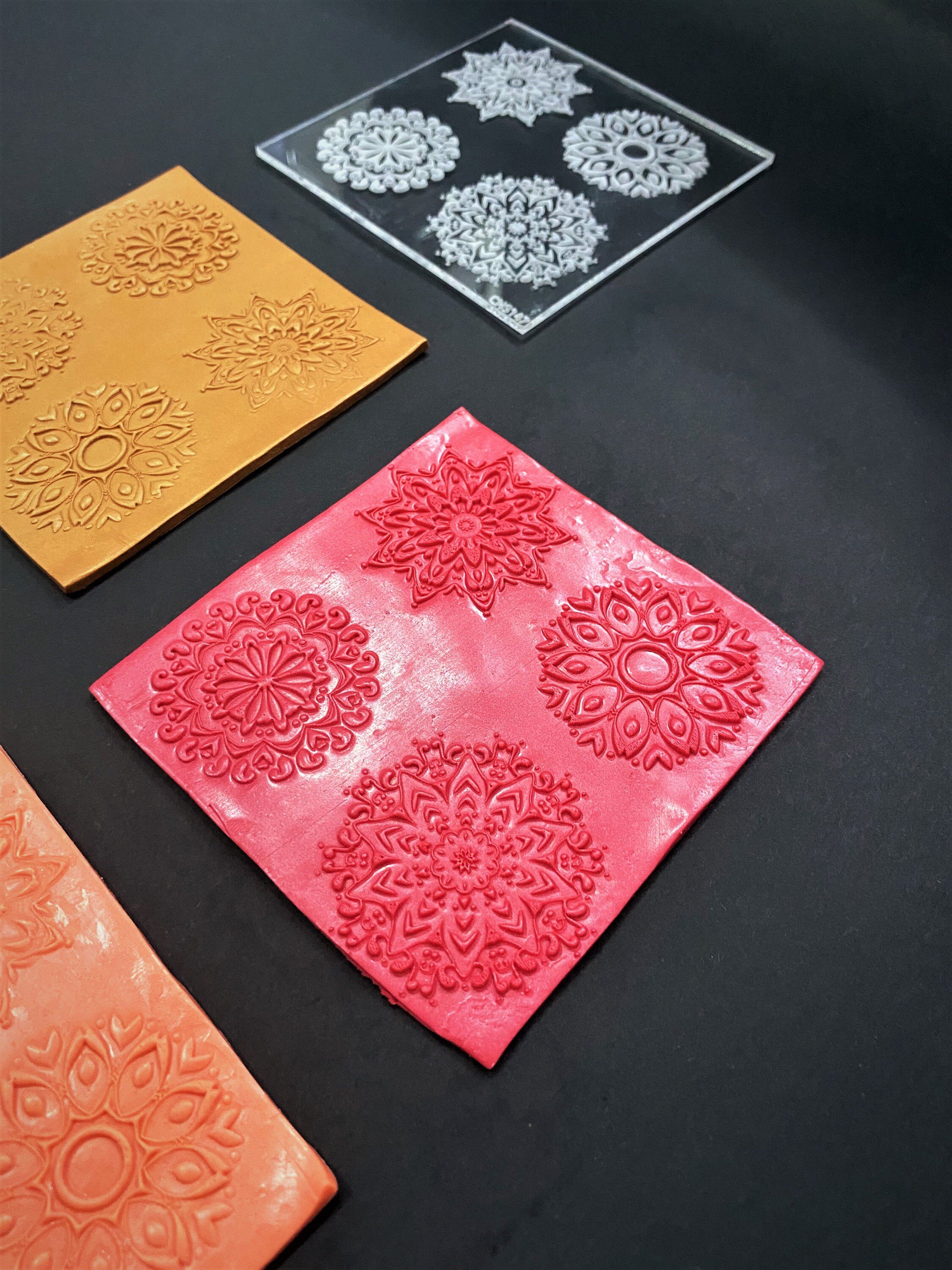 Mandala Texture Mat for Polymer Clay, Texture Sheet, Acrylic clay tool, Mandala Pattern, Ceramic Tools, Texture Plate, Polymer Clay Tool