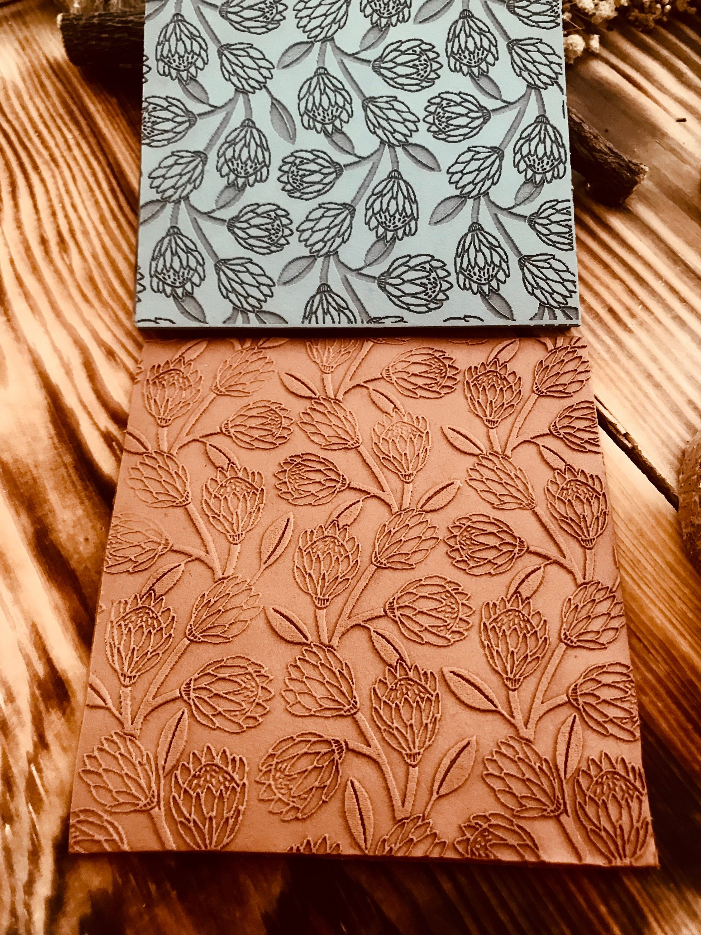 Artichoke Rubber Texture Mat 10*10Cm⎥Polymer Clay Tools⎥Earring Making⎥Hand Roller⎥Clay Texture Tool⎥Jewellery Tools