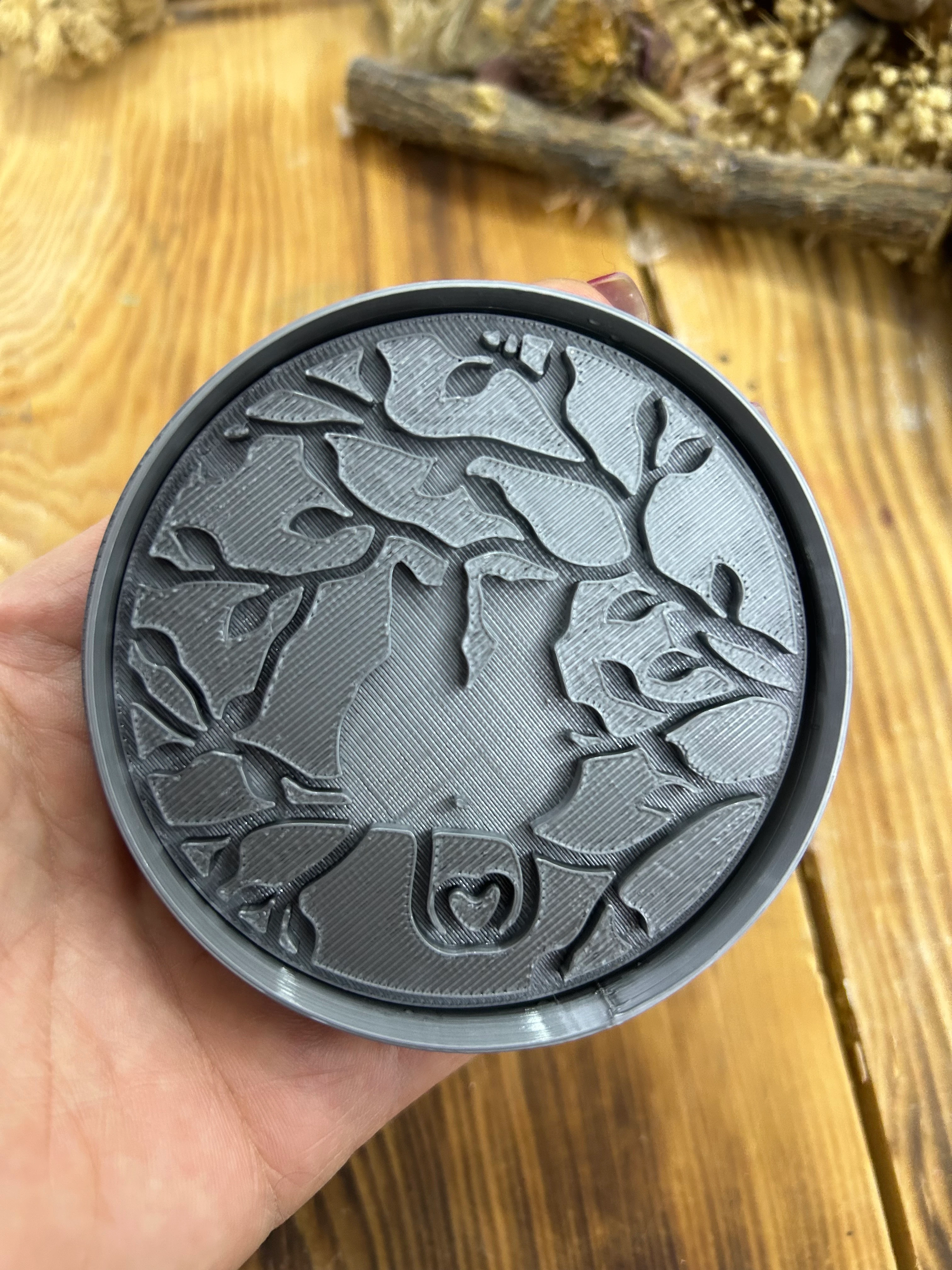 Ağaçta İki Kedi Damga ve Kesici – Kabartma & Stamp – İki Farklı Baskı Türü