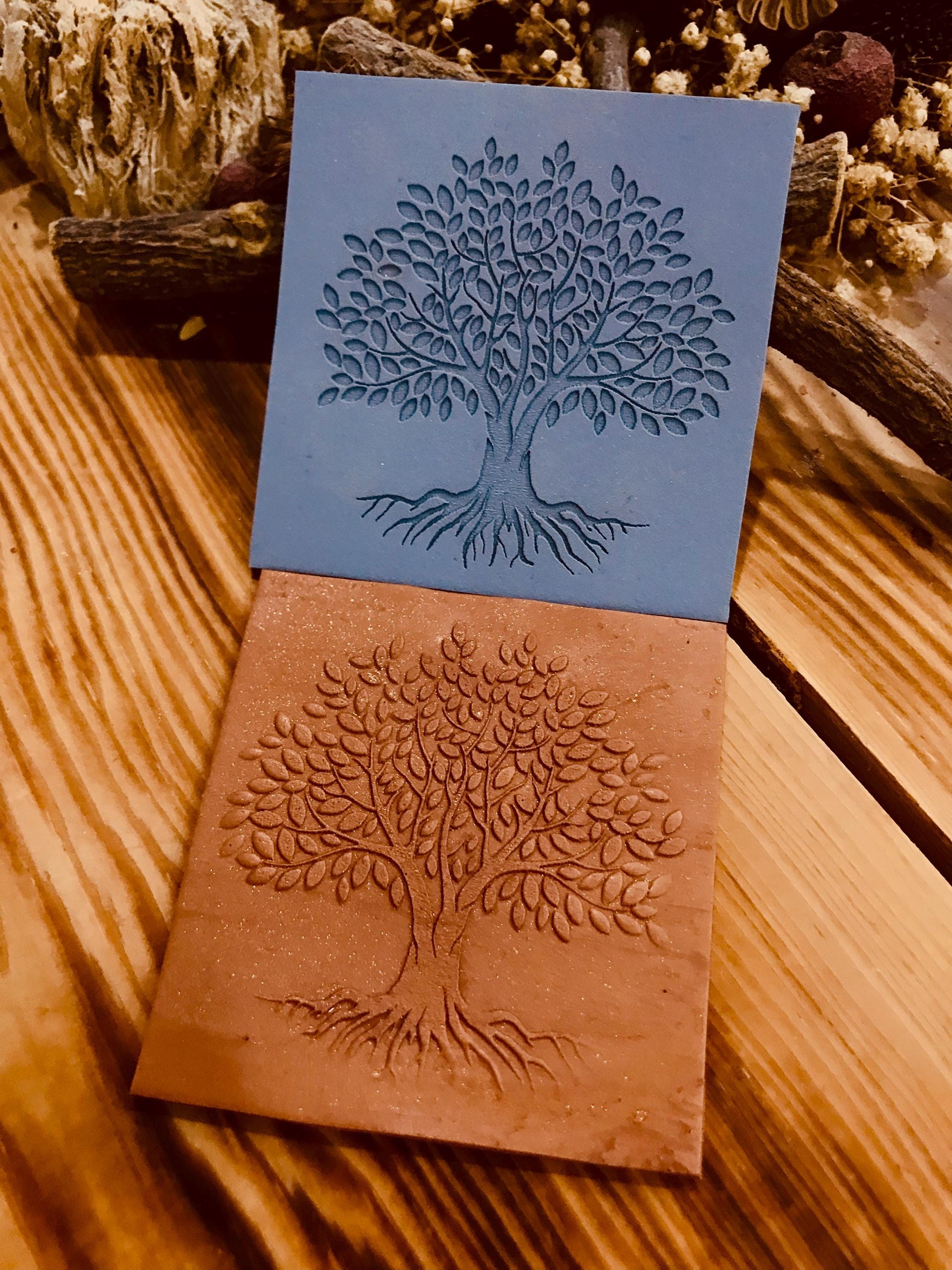 Life Of Tree Pattern Rubber Texture Mat Polymer Clay Tools⎥Earring Making⎥Clay Texture Tool⎥Jewellery Tools⎥Clay Tools