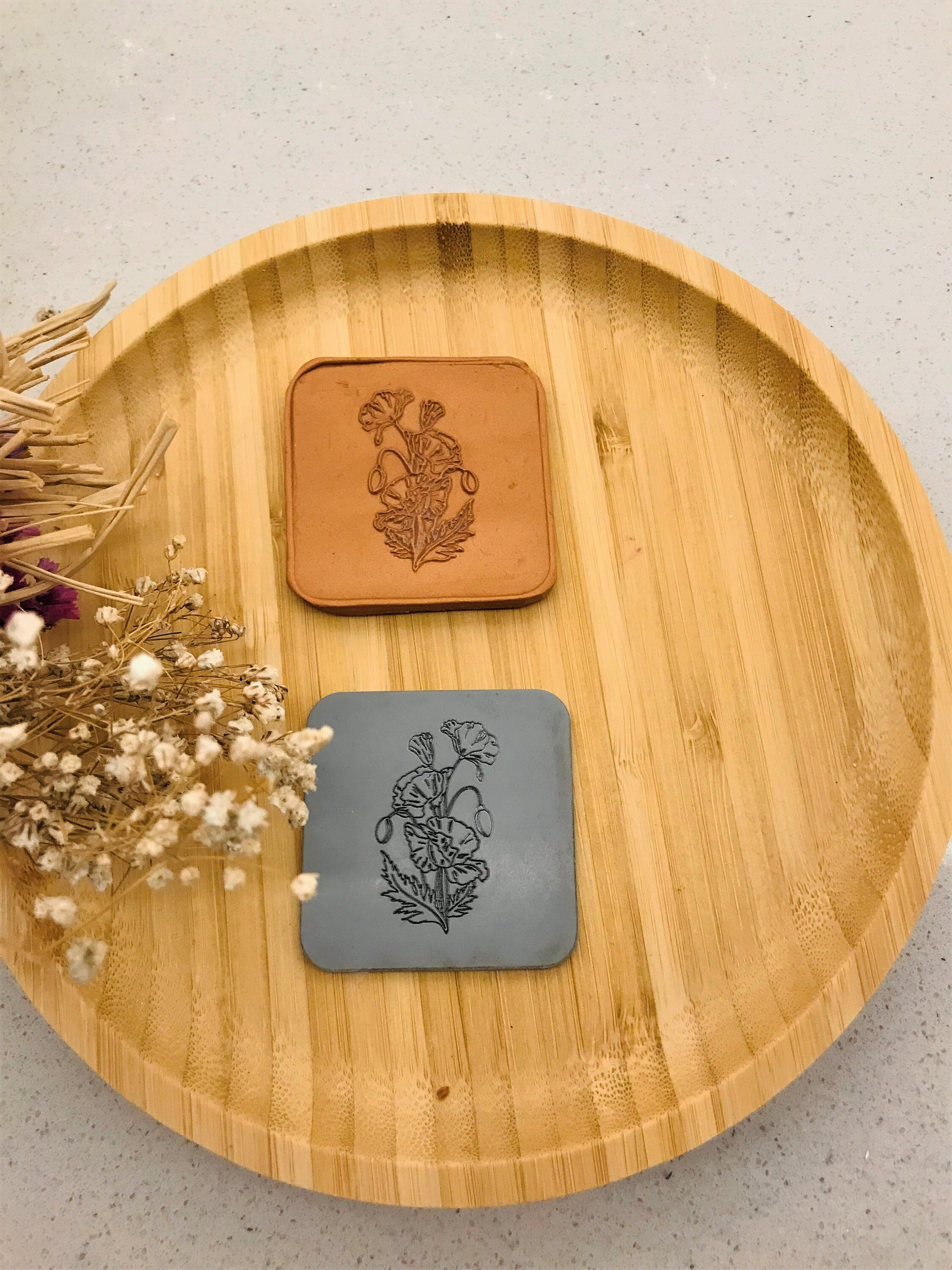 Lily Flower Rubber Texture Mat⎥Polymer Clay Tools⎥Earring Making⎥Hand Roller⎥Clay Texture Tool⎥Jewellery Tools