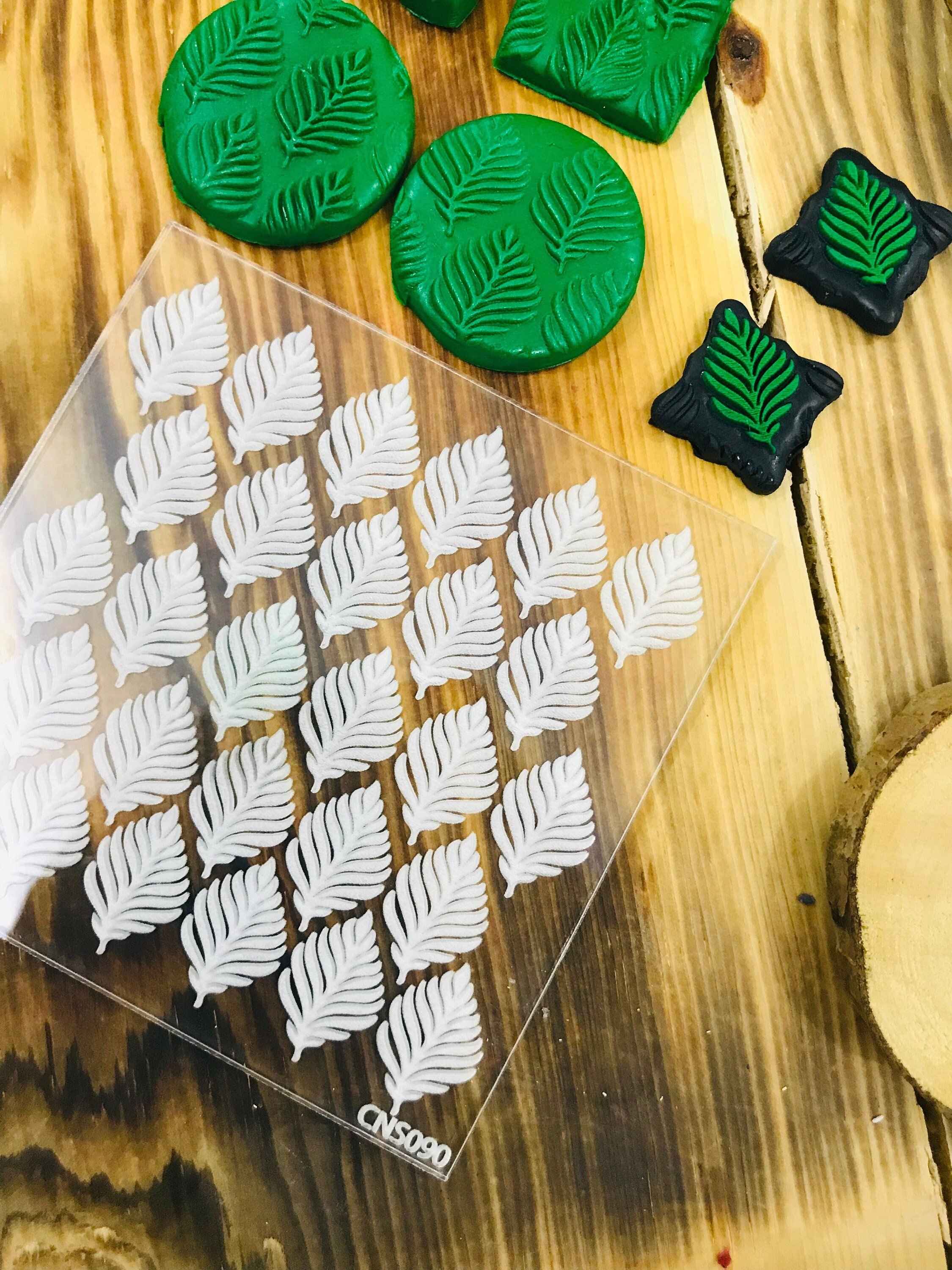Monstera Leaf Pattern Acrylic Texture Mat, Texture Tile, Embosser Stamp, Dough Sheeter, Ceramic Supplies, Botanical Pattern Texture Plate