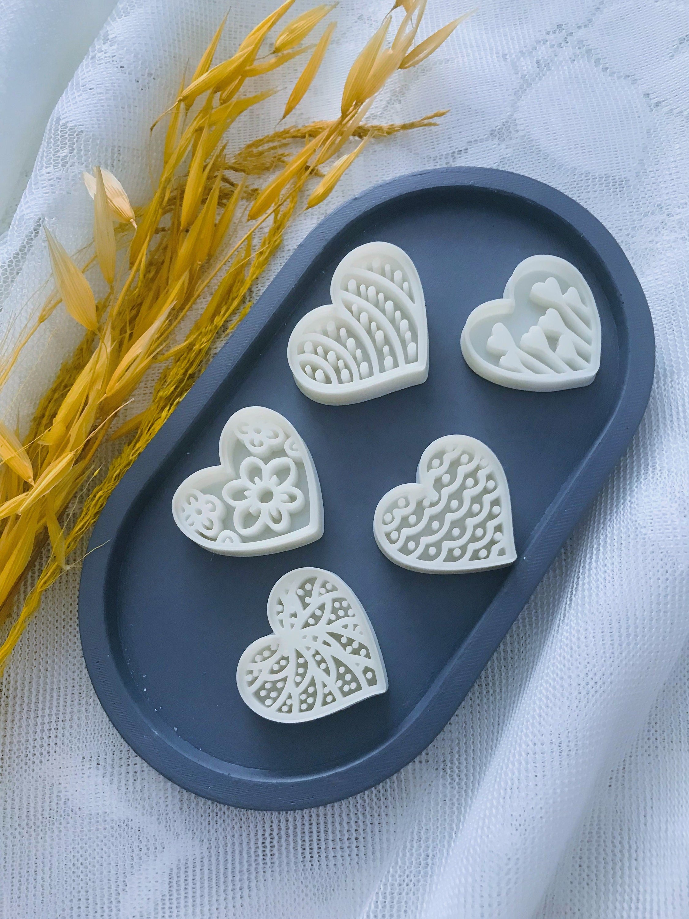 ❤️ 5-in-1 Heart Pattern Clay Cutter Set – Perfect for Jewelry Making & Baking! ❤️