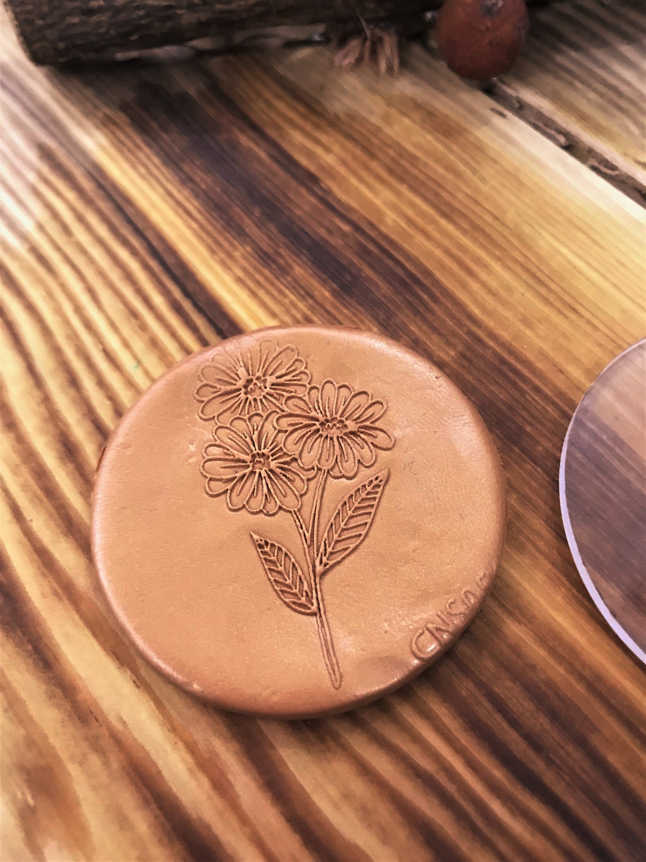 Little Daisy Pattern Texture Mat, Debossing Stamp, Acrylic clay texture tool, Texture Sheet, Daisy pattern, Ceramic Supplies, Texture Plate