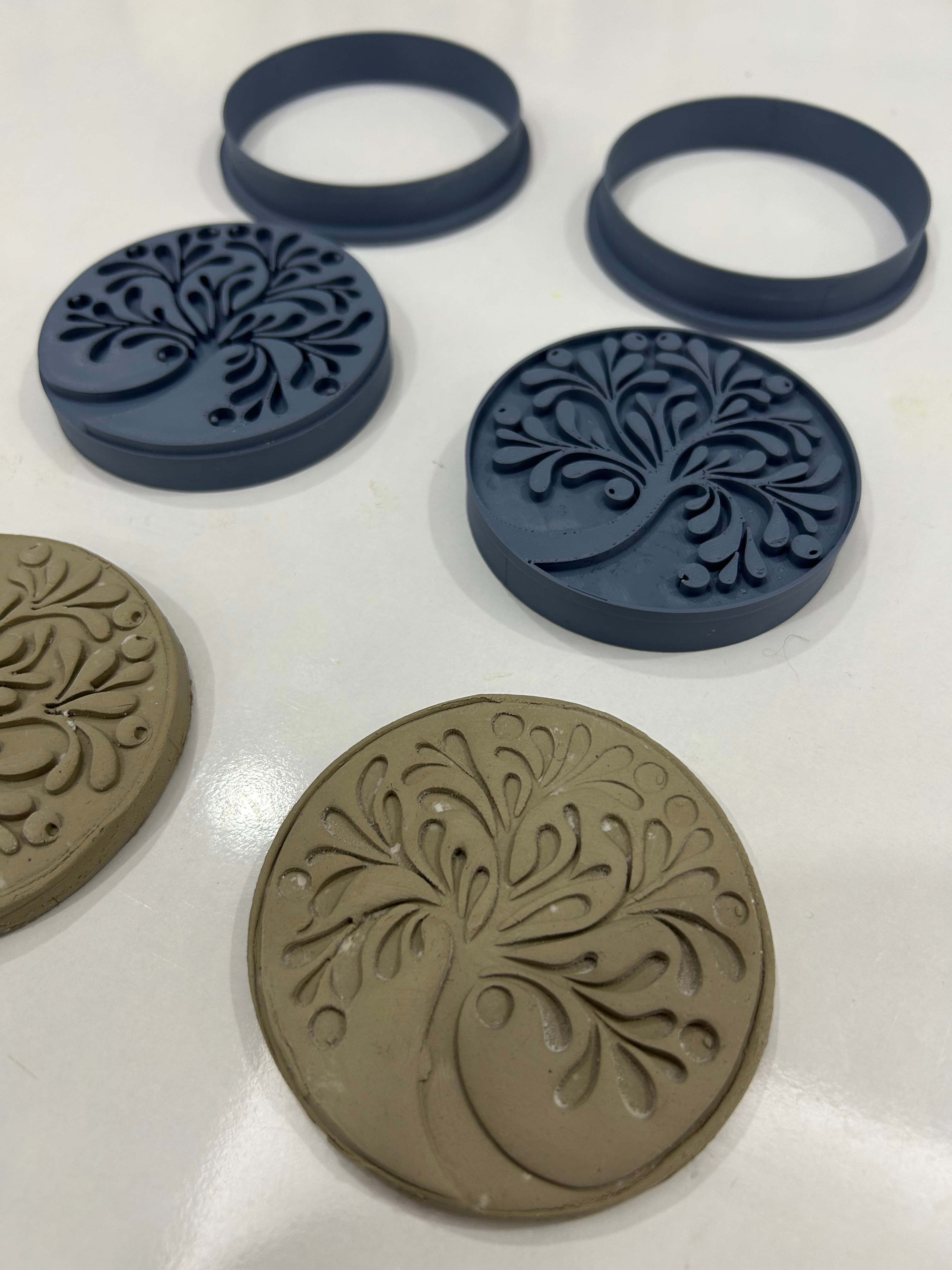 Tree of Life Cutter & Stamp Set – Emboss & Deboss Design for Air Dry Clay, Polymer Clay, Soap & Candle Making (8 cm / 3.15 in)