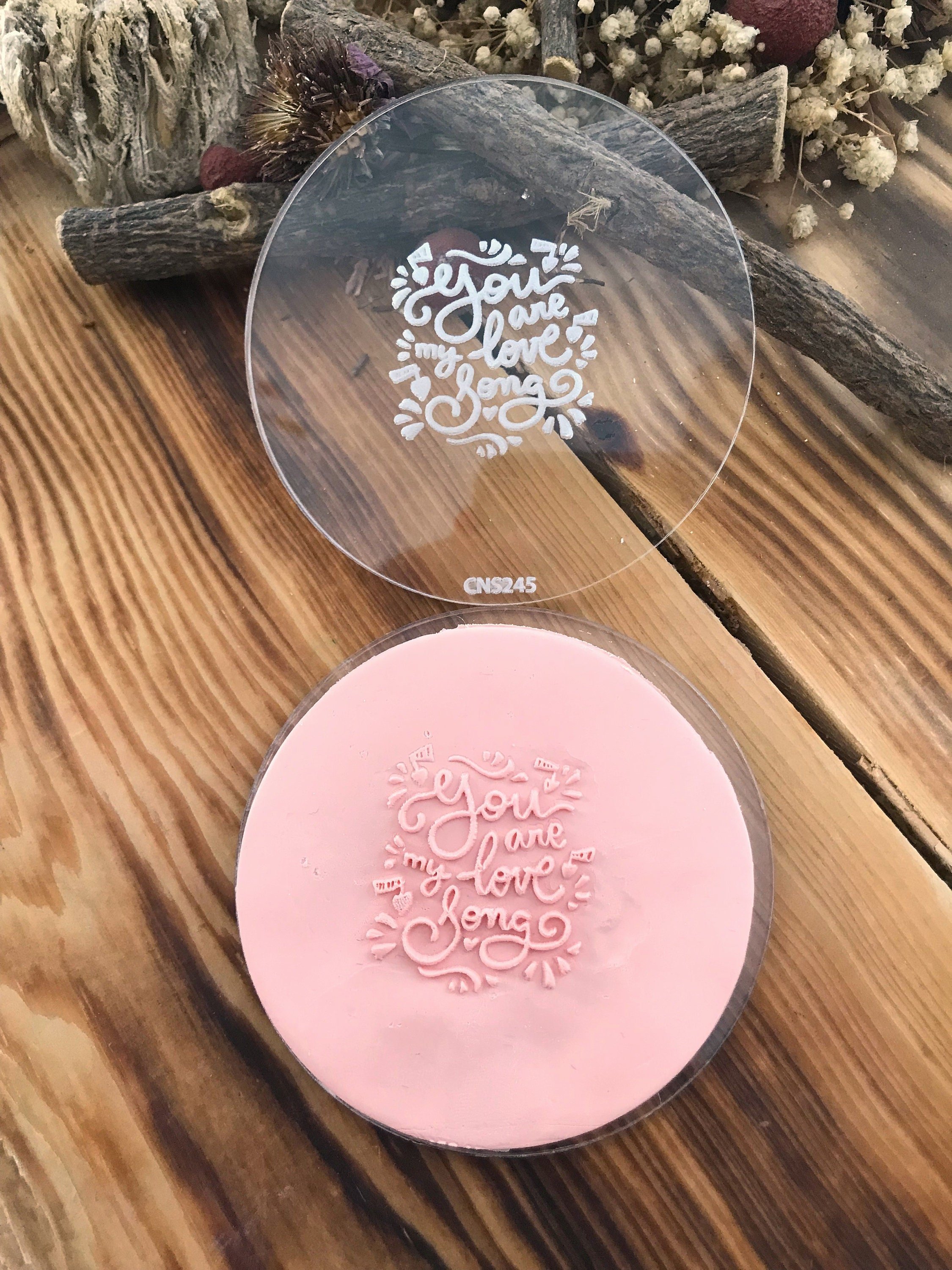 You Are My Love Song Acrylic texture sheet ,Acrylic Texture Stamp for Polymer Clay, Embossing Stamp For Polymer Clay