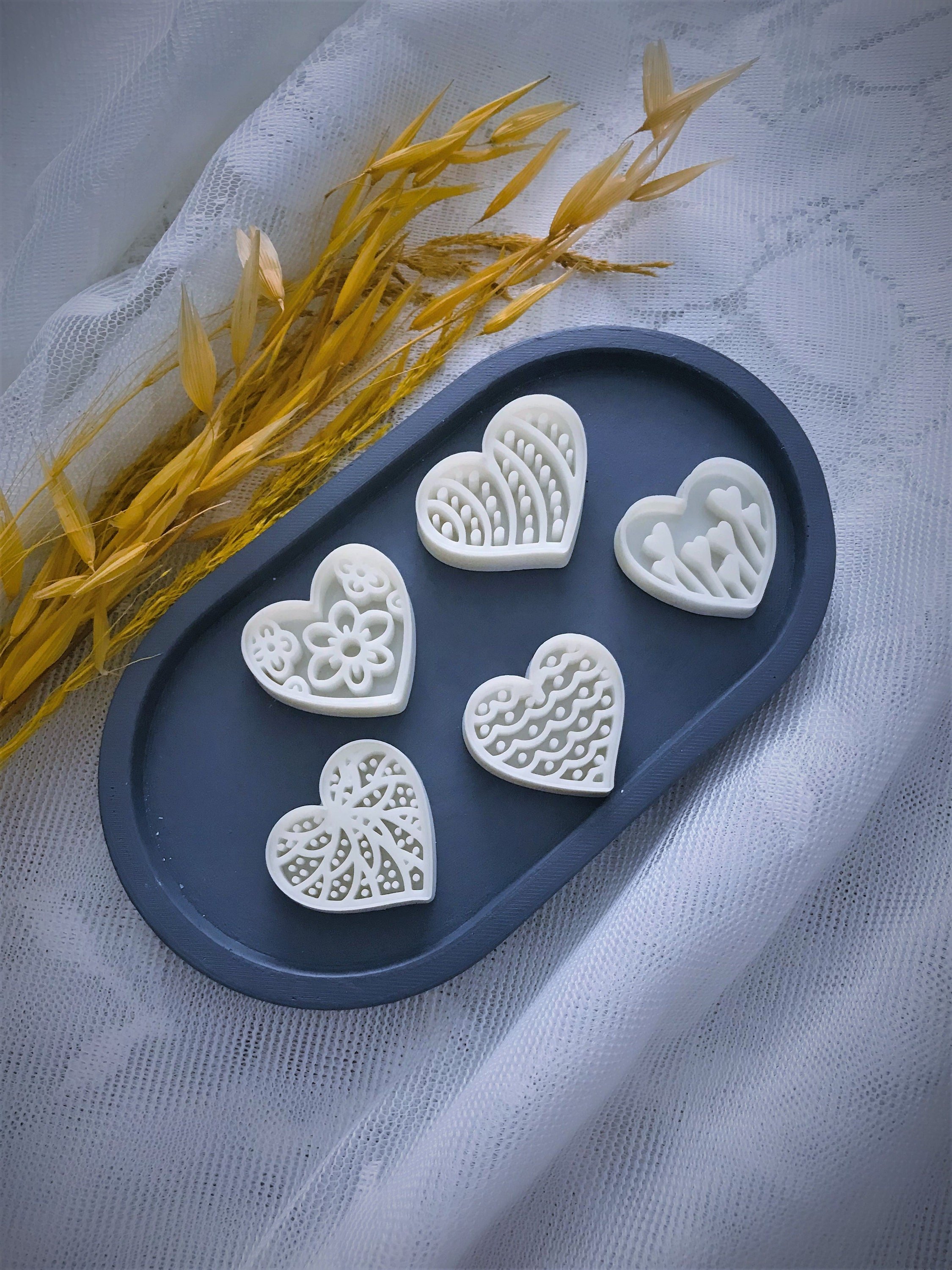 ❤️ 5-in-1 Heart Pattern Clay Cutter Set – Perfect for Jewelry Making & Baking! ❤️