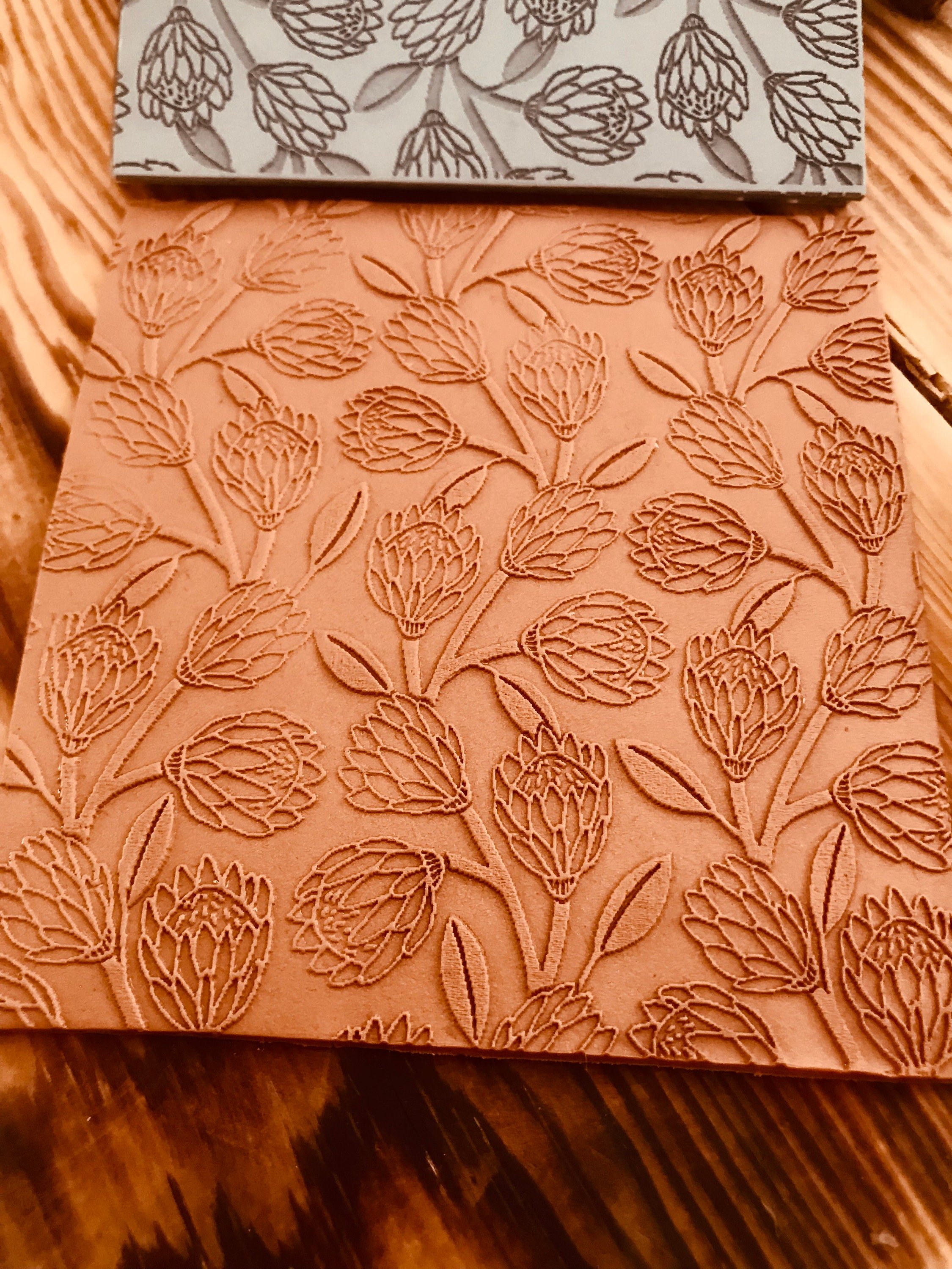 Artichoke Rubber Texture Mat 10*10Cm⎥Polymer Clay Tools⎥Earring Making⎥Hand Roller⎥Clay Texture Tool⎥Jewellery Tools