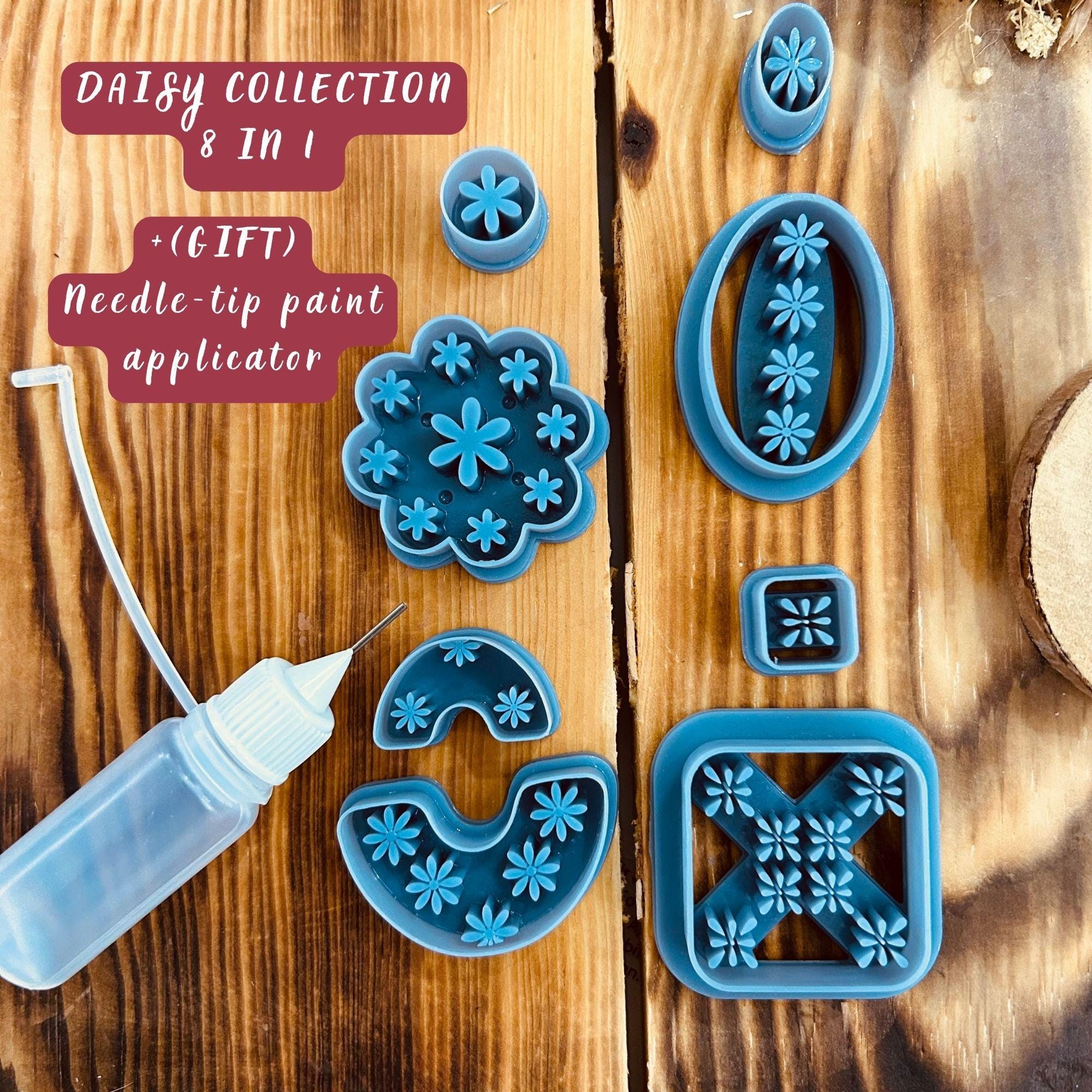 Unique Daisy Collection 8 in 1 Polymer Clay Cutter, Special Design