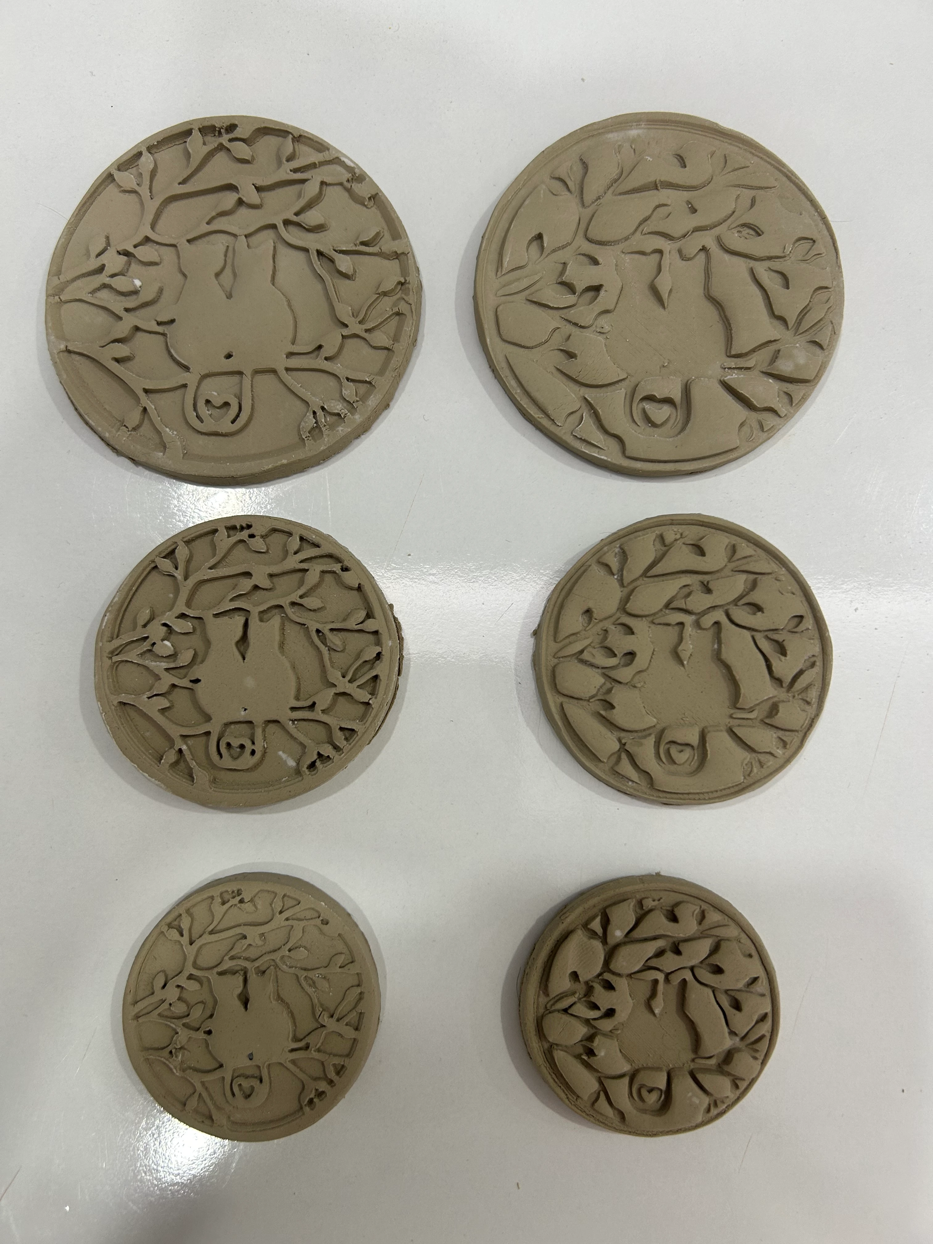 Ağaçta İki Kedi Damga ve Kesici – Kabartma & Stamp – İki Farklı Baskı Türü