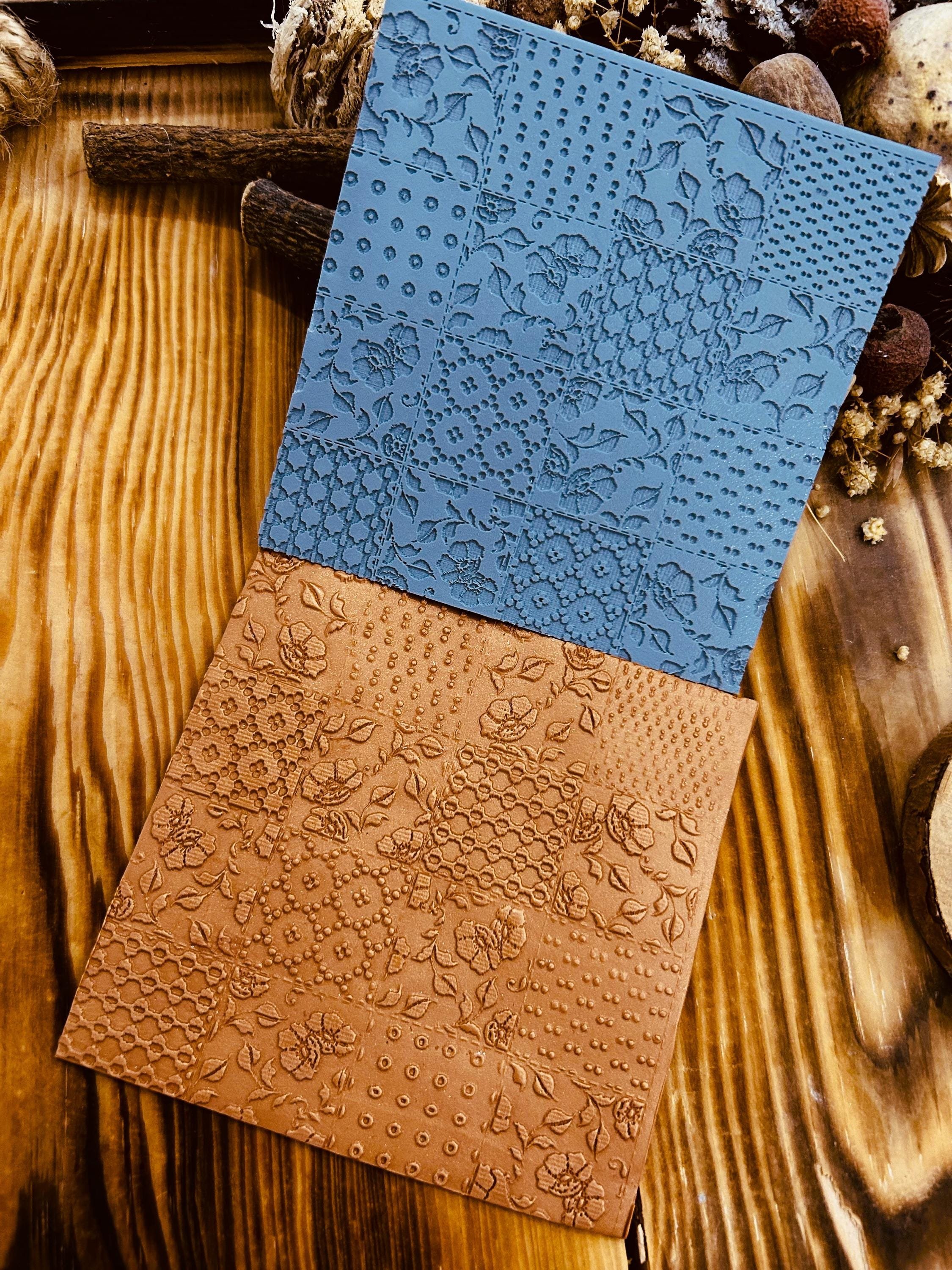NEW Patchwork Design Rubber Texture Mat Polymer Clay and Crafts 10x10cm Embossing Tool⎥Polymer Clay Tools⎥Clay Texture Tool⎥Jewellery Tools