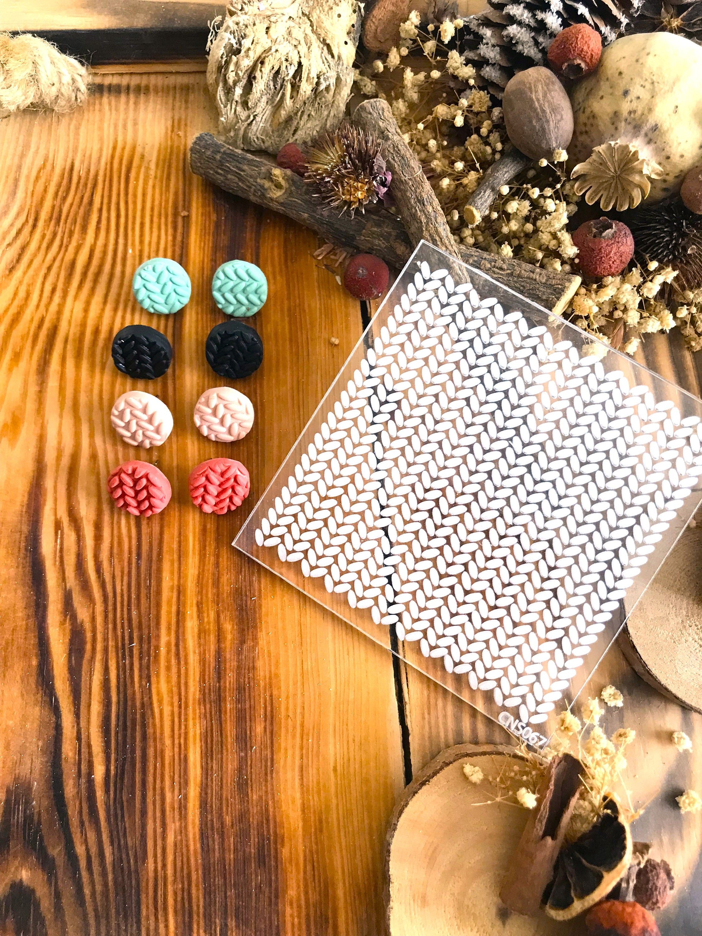 Polymer Clay Knit Texture Mat, Knit Tecture Sheet, Embosser Stamp, Acrylic texture tool, Texture Sheet, Ceramic Supplies, Clay Impression
