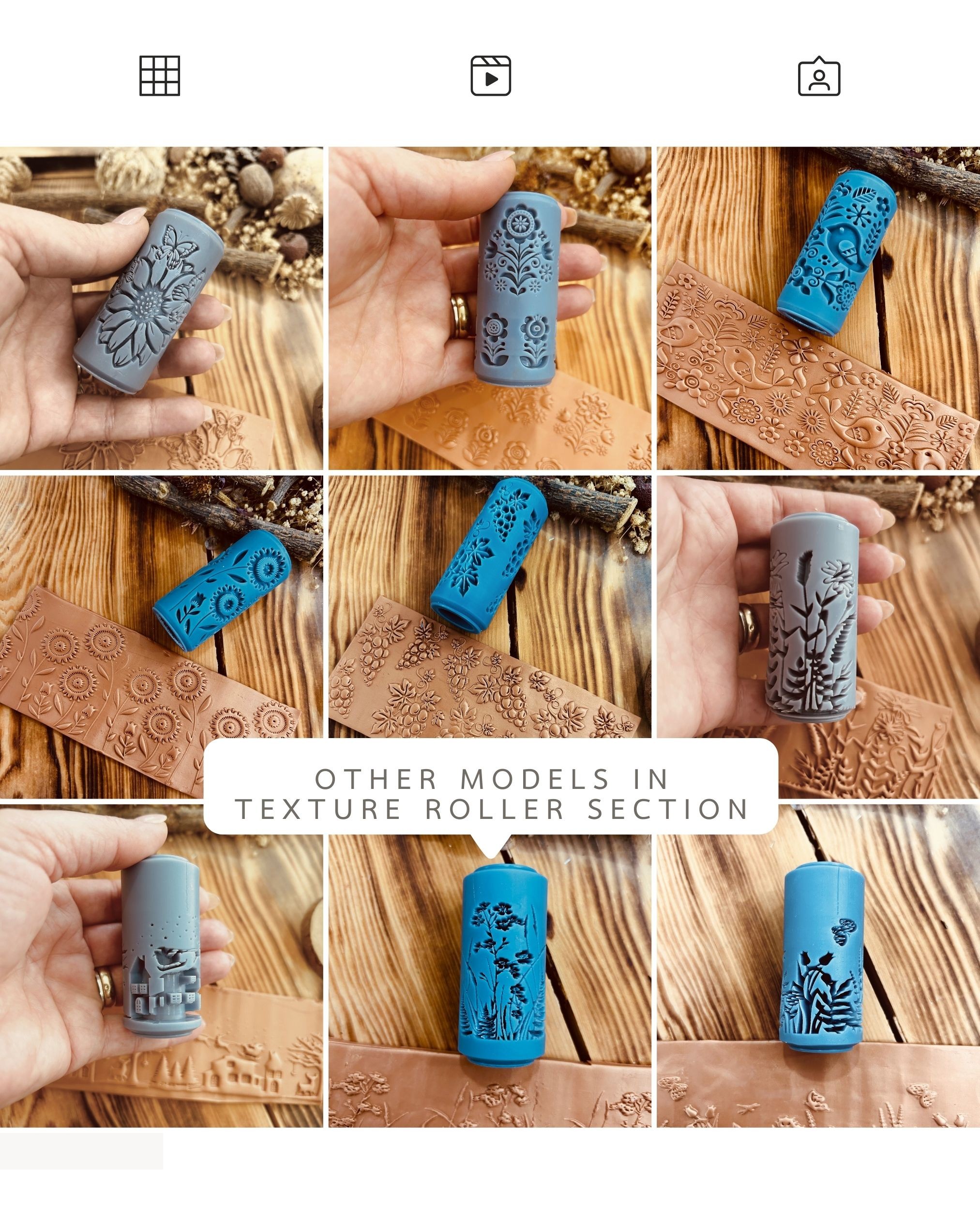 NEW Mushroom Patterned 7cm High Roller, Embossing Texture Roller, DIY tool, Polymer Clay, Ceramic, Sugar Dough