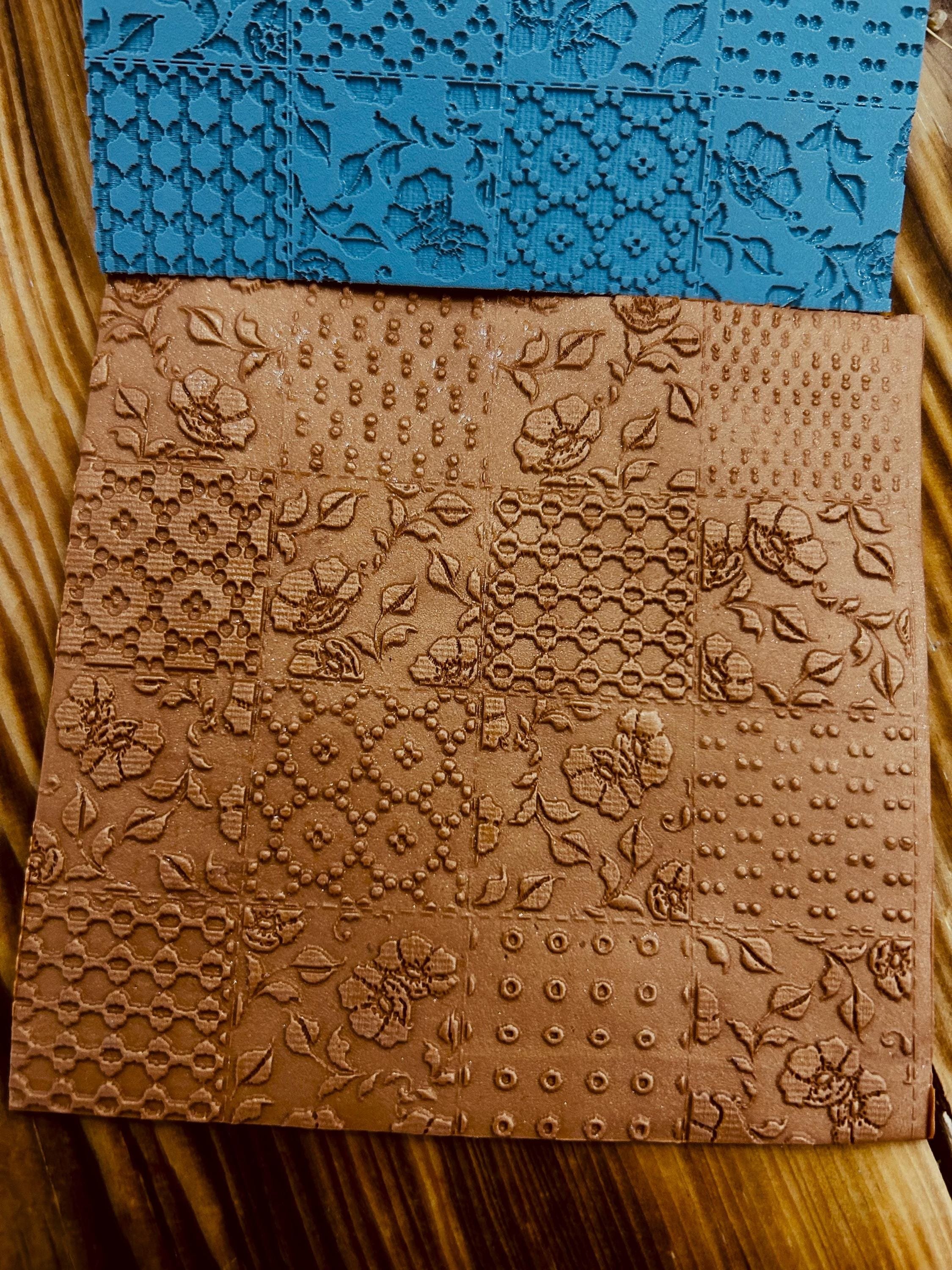 NEW Patchwork Design Rubber Texture Mat Polymer Clay and Crafts 10x10cm Embossing Tool⎥Polymer Clay Tools⎥Clay Texture Tool⎥Jewellery Tools