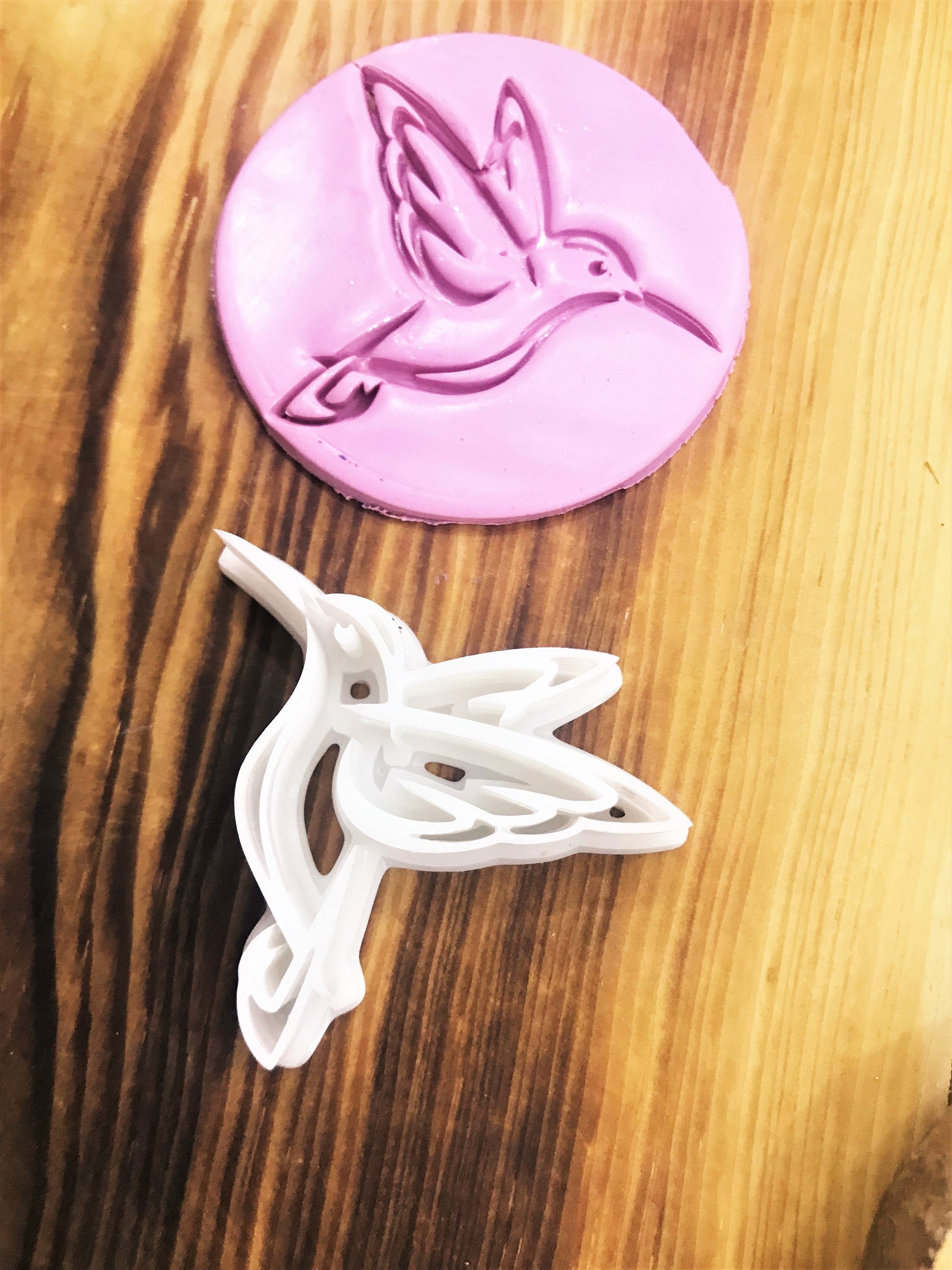 Hummingbird  Polymer Clay Stamp, Unique Model, Special Design, Summer Clay Stamps, Unique Clay Stamp For Jewelry Making