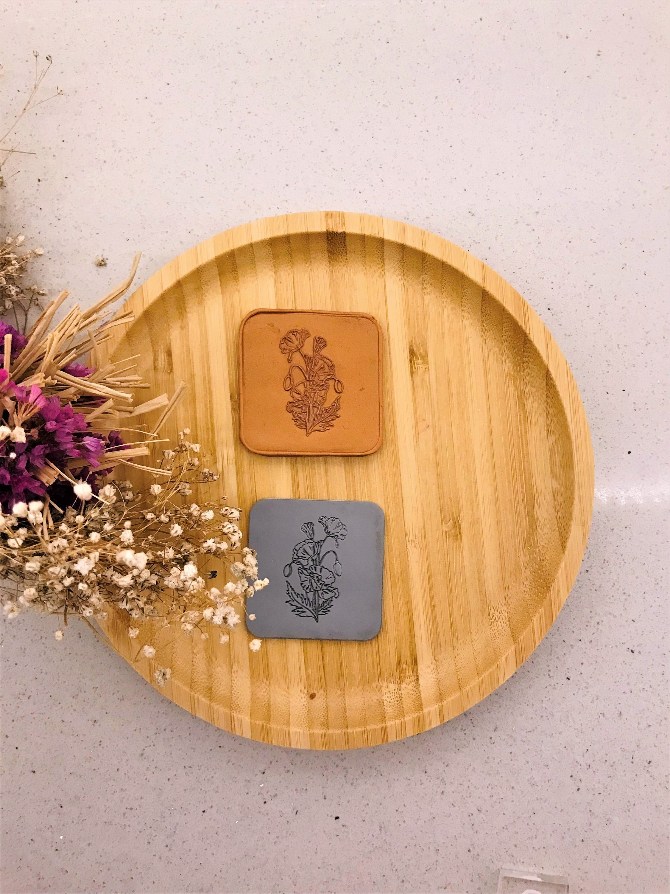 Lily Flower Rubber Texture Mat⎥Polymer Clay Tools⎥Earring Making⎥Hand Roller⎥Clay Texture Tool⎥Jewellery Tools