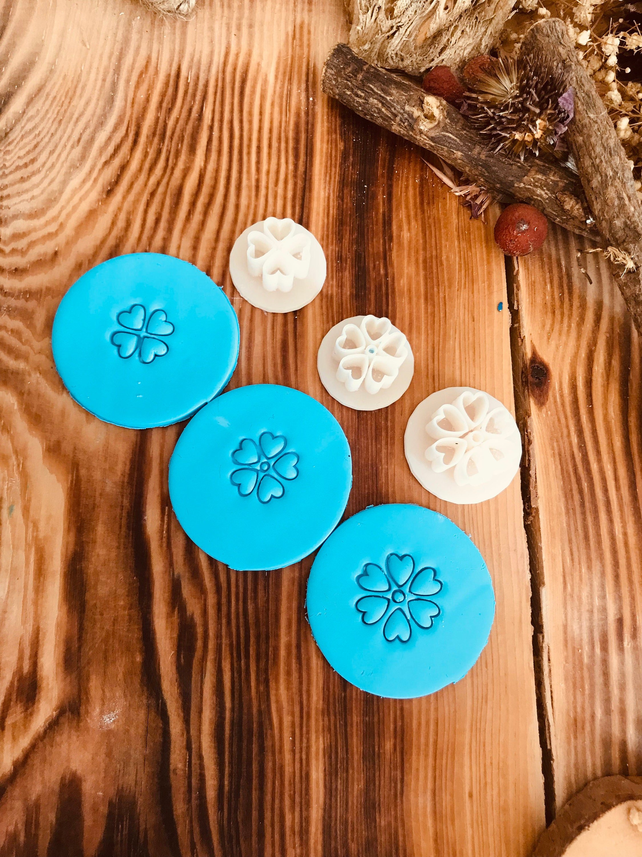 Heart Petal Floral Pattern Polymer Clay Cutter, Unique Model, Special Design, Summer Clay Cutters, Unique Clay Cutter For Jewelry Making