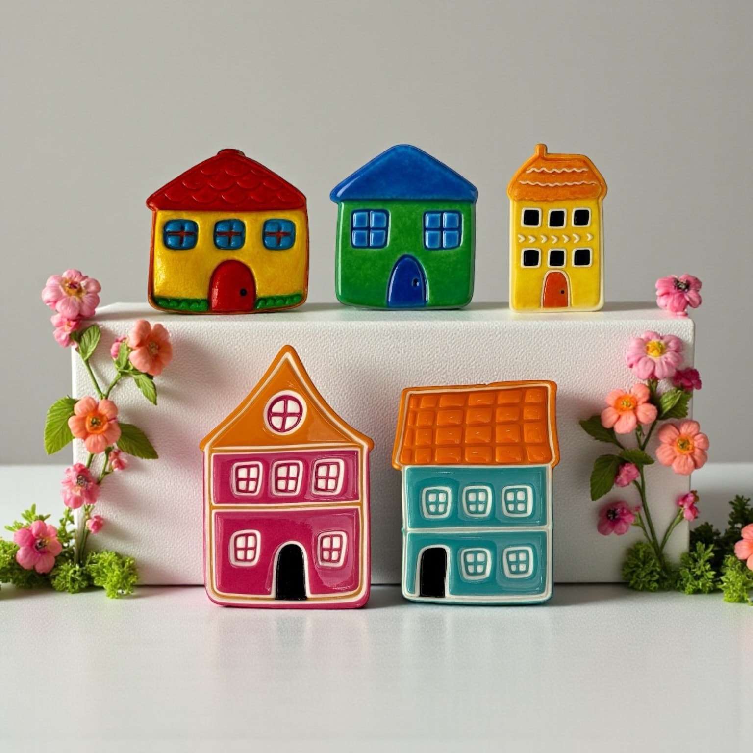 Gingerbread House Cutter & Stamp Set – 5 Designs Christmas Clay Tools