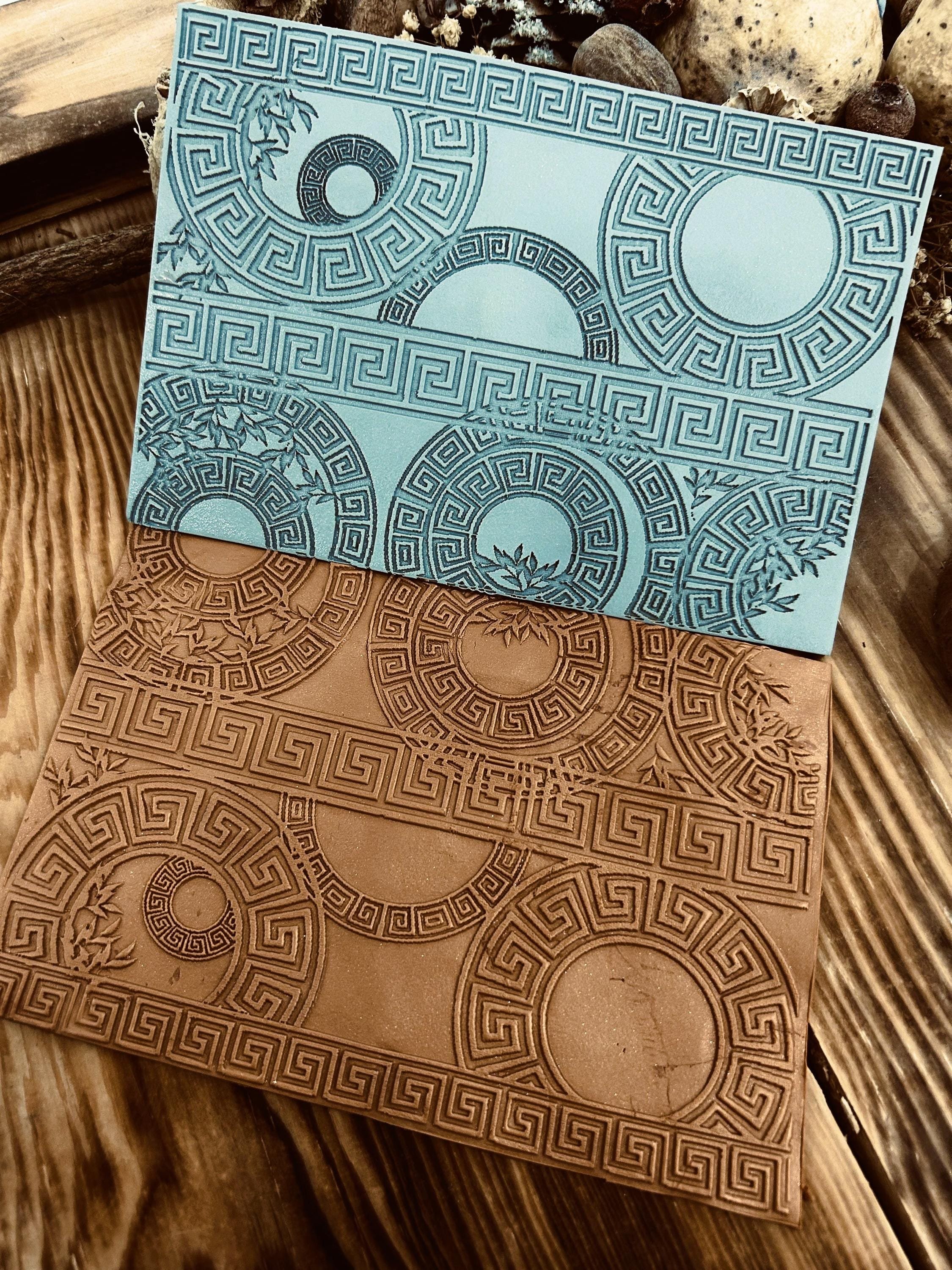 Round Border Pattern Rubber Texture Mat 10*10Cm⎥Polymer Clay Tools⎥Earring Making⎥Hand Roller⎥Clay Texture Tool⎥Jewellery Tools