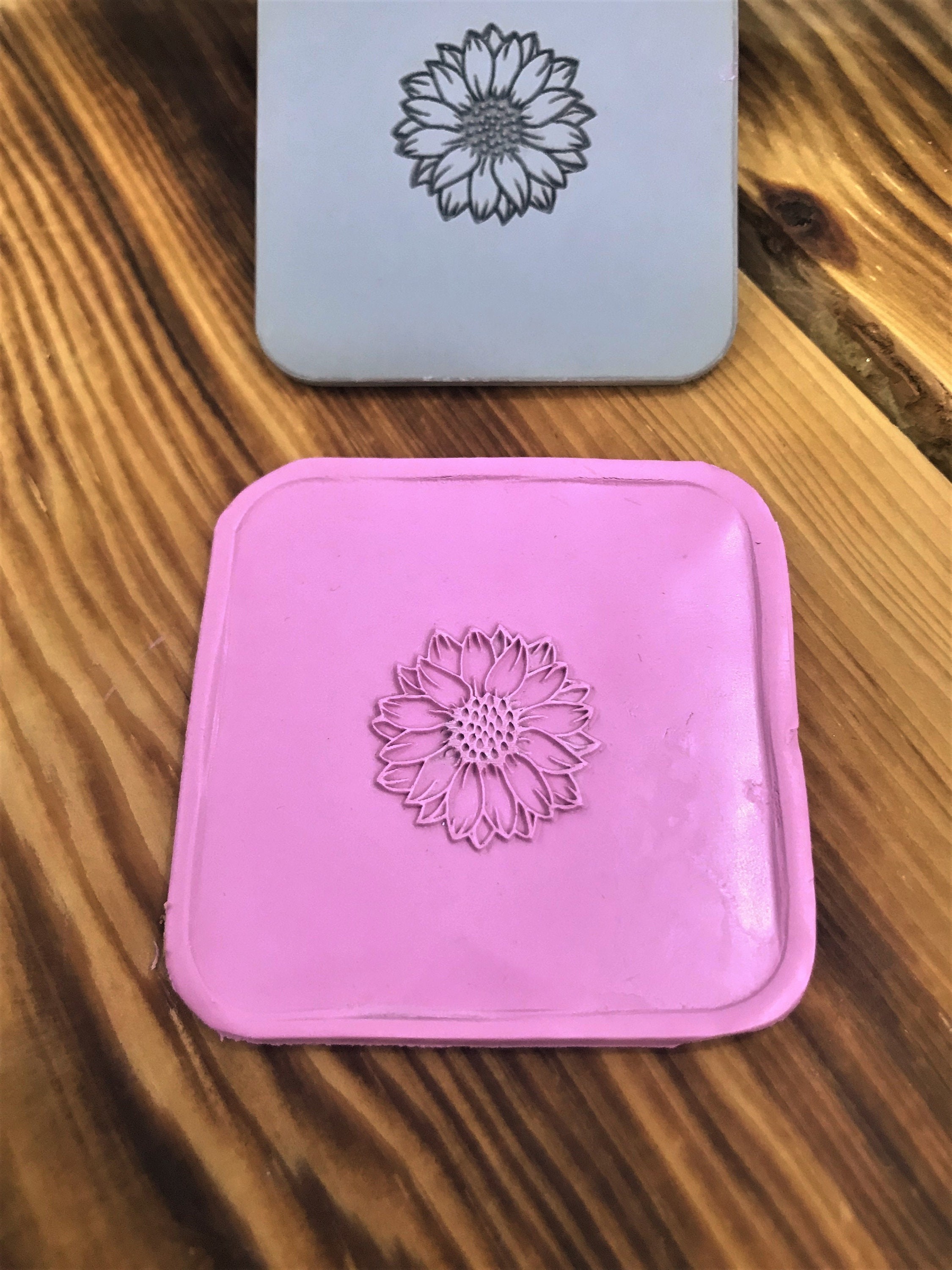 Sunflower/Daisy Pattern Rubber Texture Mat⎥Polymer Clay Tools⎥Earring Making⎥Hand Roller⎥Clay Texture Tool⎥Jewellery Tools