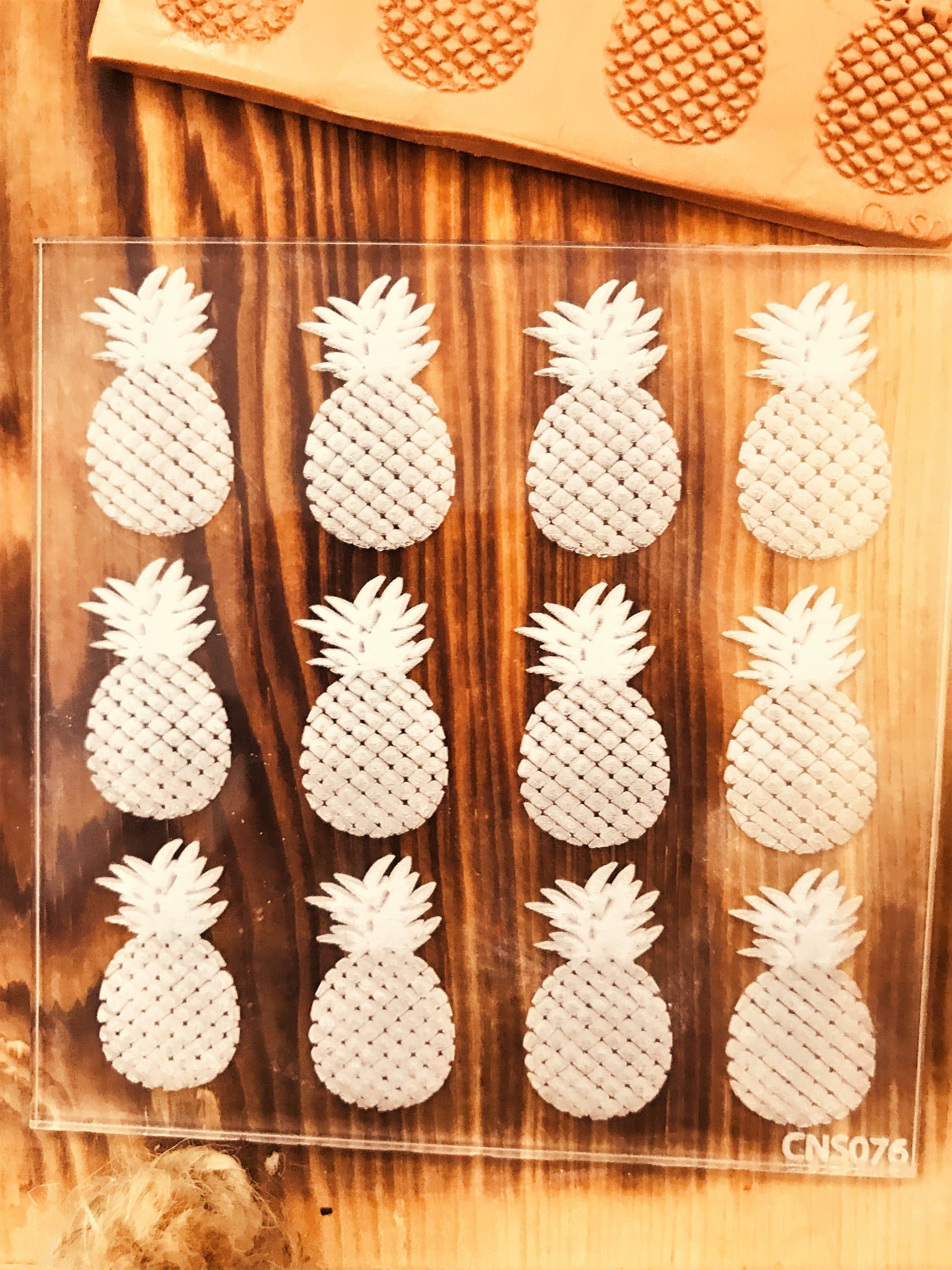 Pineapple Acrylic Texture Stamp, Polymer Clay Debossing Stamp, Clay Tool, Texture Sheet, Pottery Tools, Ceramic Supplies, Texture Plate