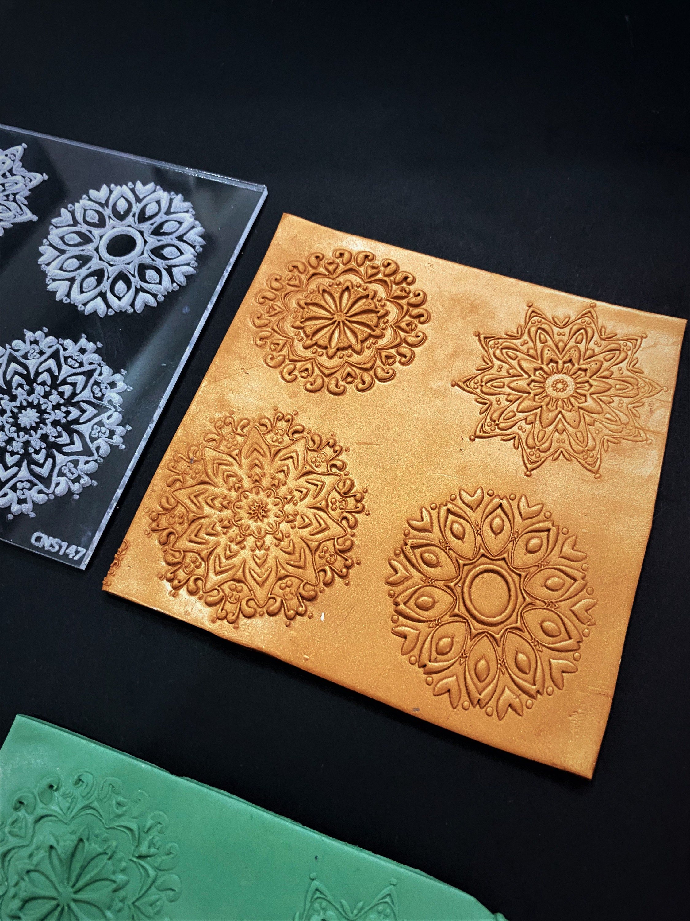 Mandala Texture Mat for Polymer Clay, Texture Sheet, Acrylic clay tool, Mandala Pattern, Ceramic Tools, Texture Plate, Polymer Clay Tool