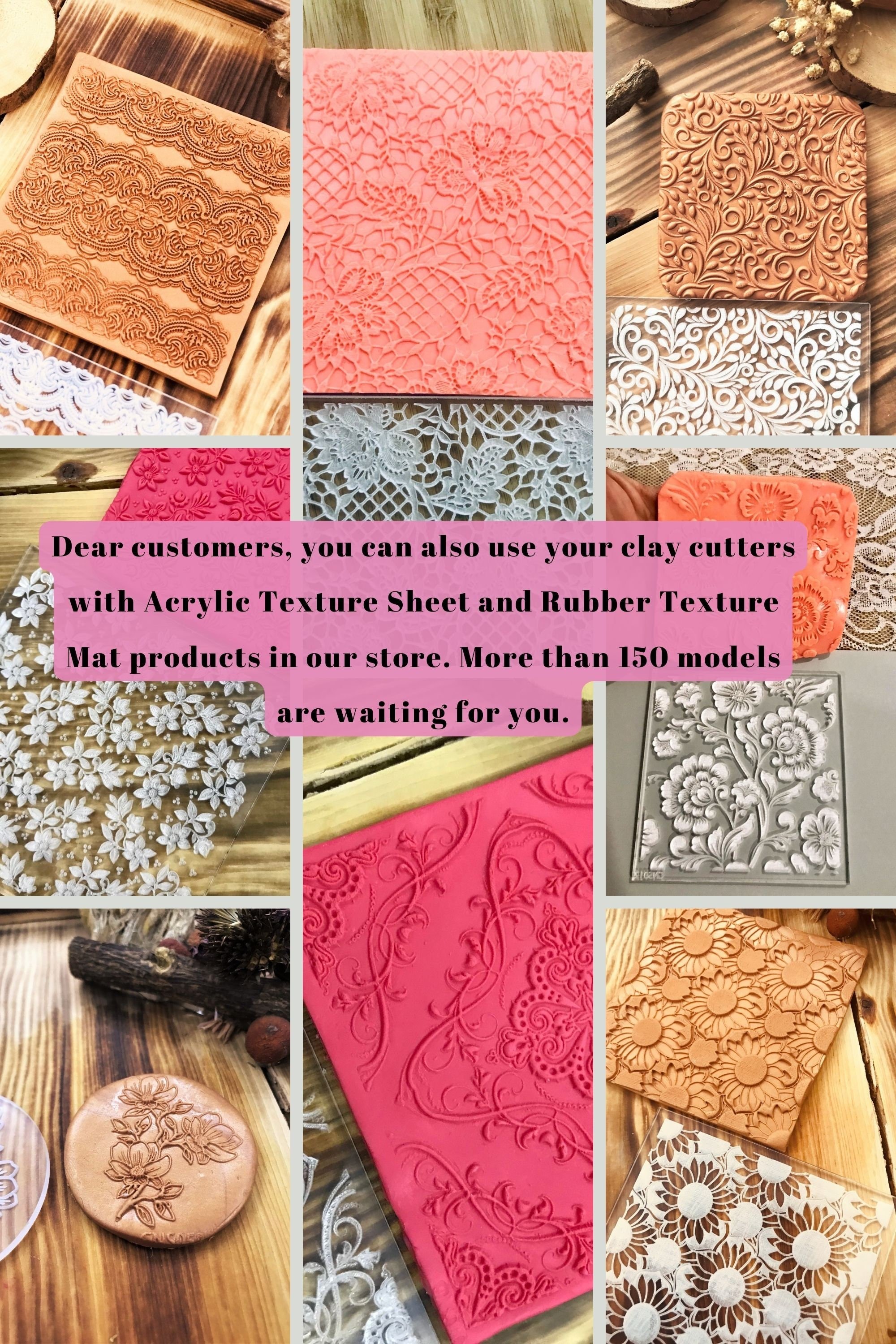 SET OF SIX  Polymer Clay Cutter, Unique Model, Special Design, Spring Clay Cutters, Unique Clay Cutter For Jewelry Making