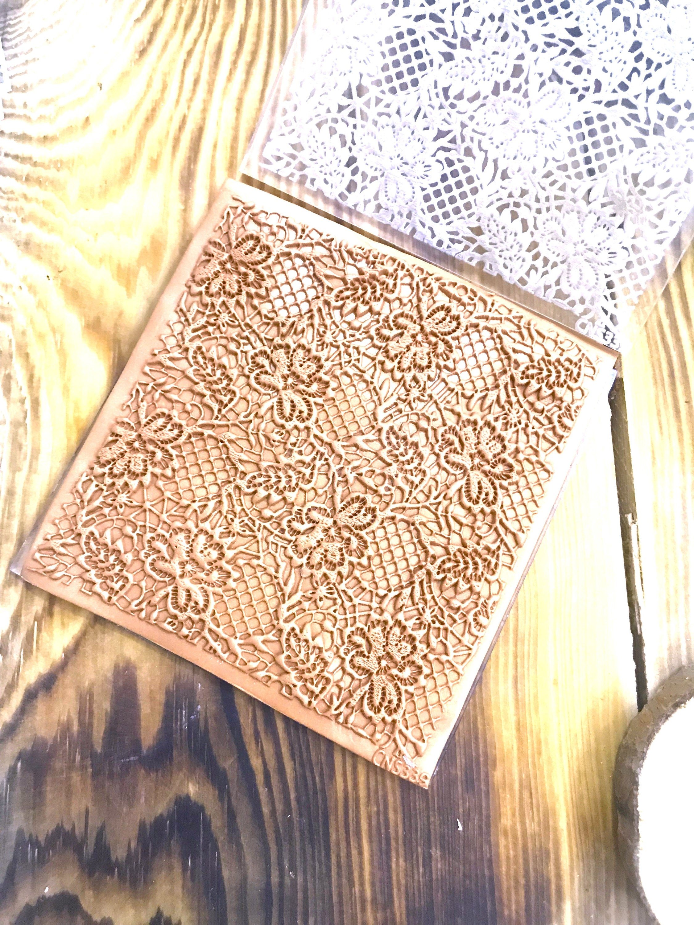 Rose Pattern Acrylic Texture Mat, Debossing Stamp,Halloween, Acrylic Texture, Polymer Clay Texture Sheet, Ceramic Earring Supplies