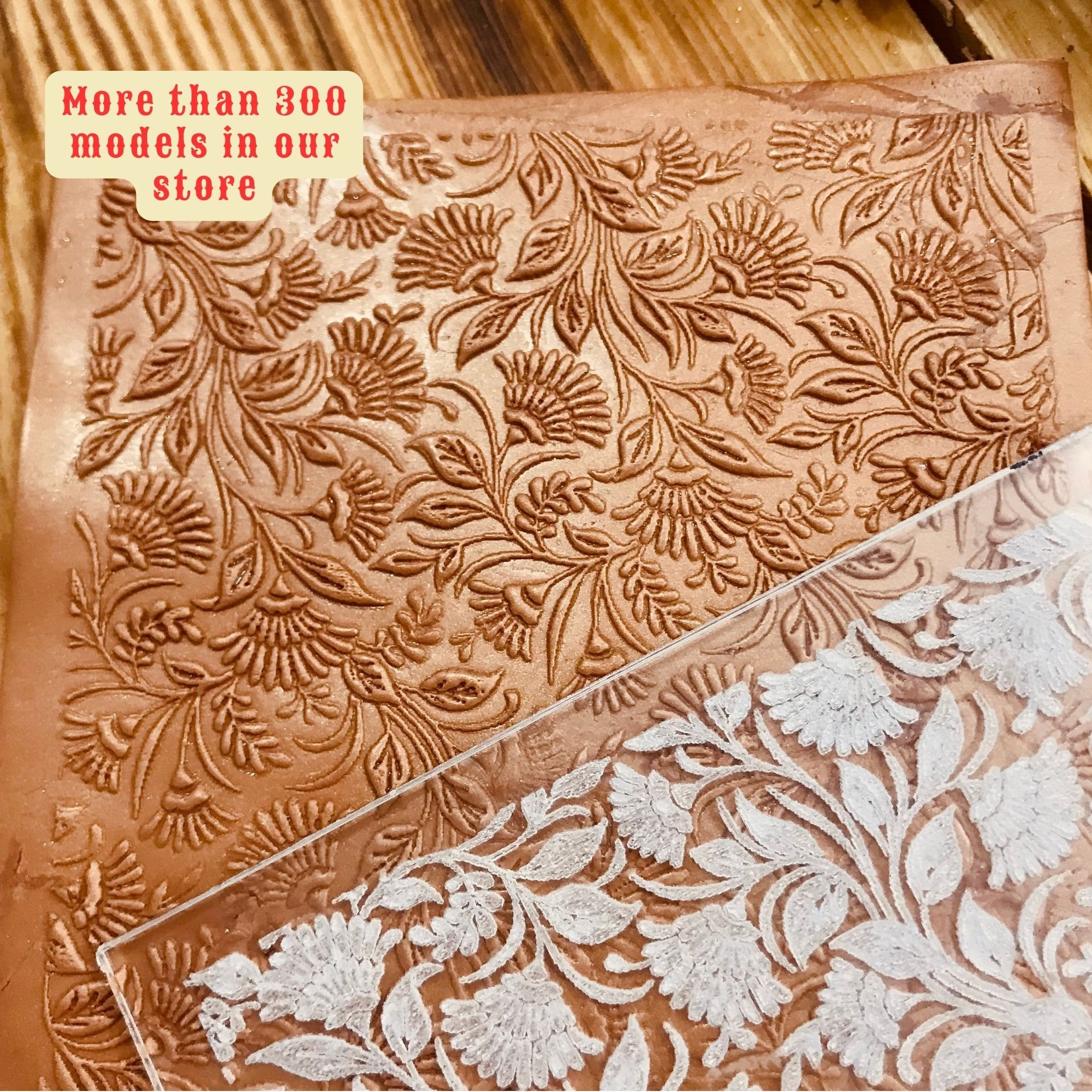 Vintage Unique Acrylic Embossing Stamp For Polymer Clay, Ceramic ,Fondant Stamp, Cookie Embosser, Cookie Stamp, Acrylic texture tool