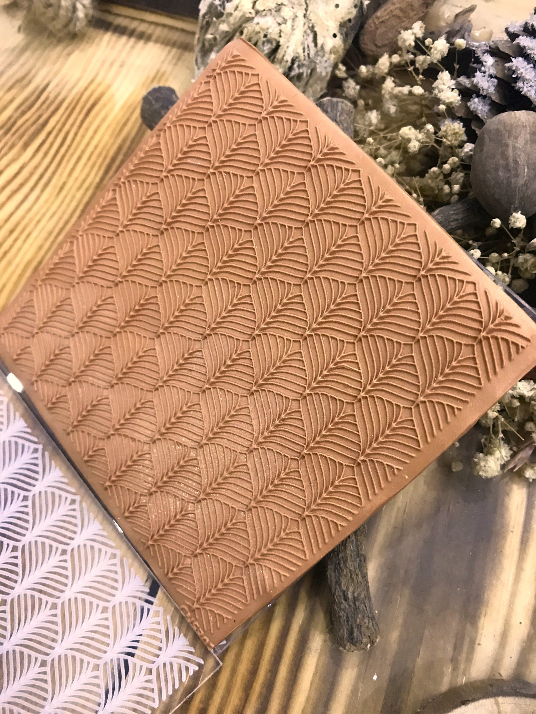 Seamless Acrylic Texture Tile, 10*10cm size,Polymer Clay Embossing Stamp,  Texture Plaque,Texture Tile,Fimo, Sculpey, Cernit