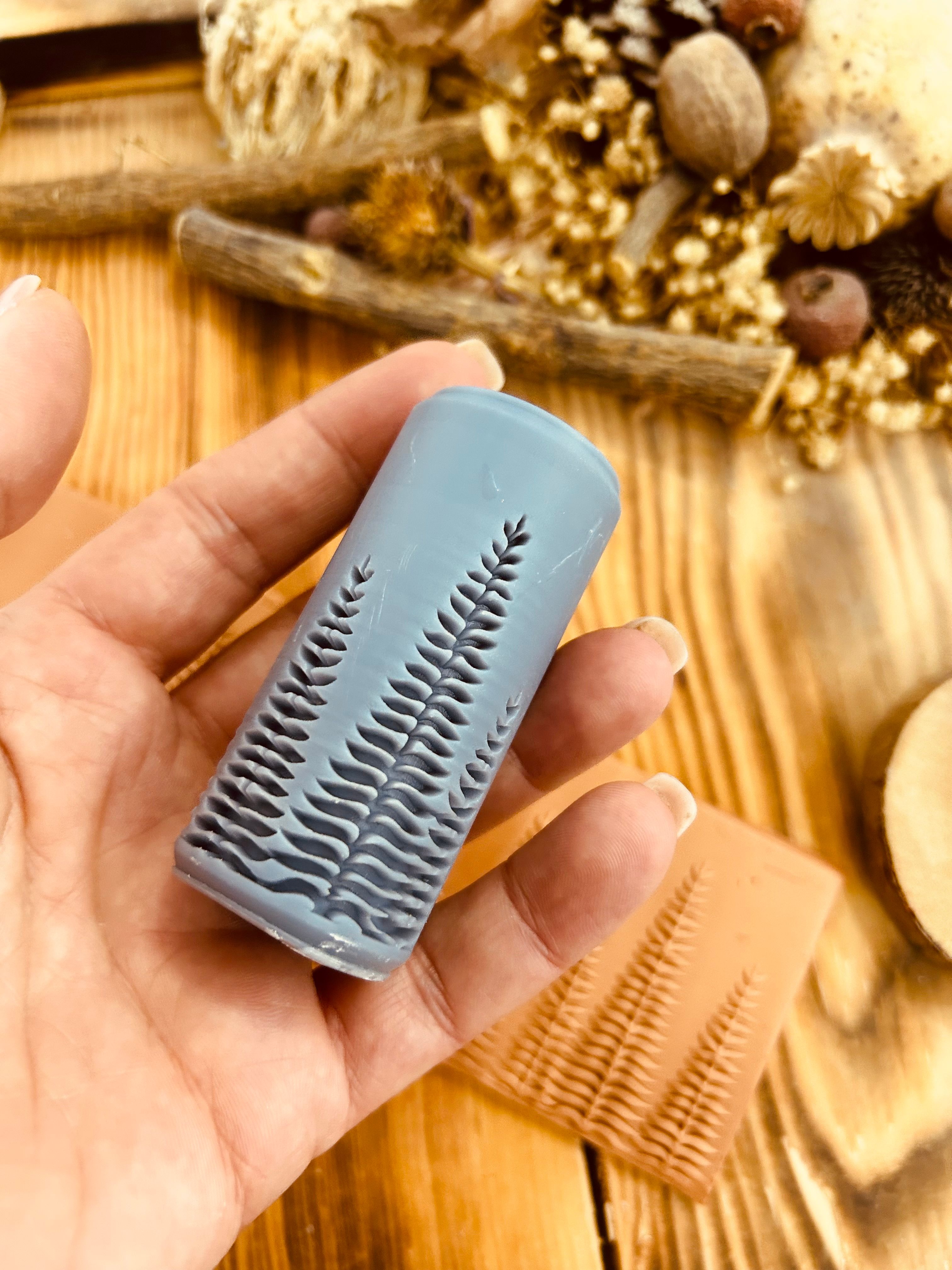 Forest Patterned 7cm High Roller, Embossing Texture Roller, DIY tool, Polymer Clay, Ceramic, Sugar Dough