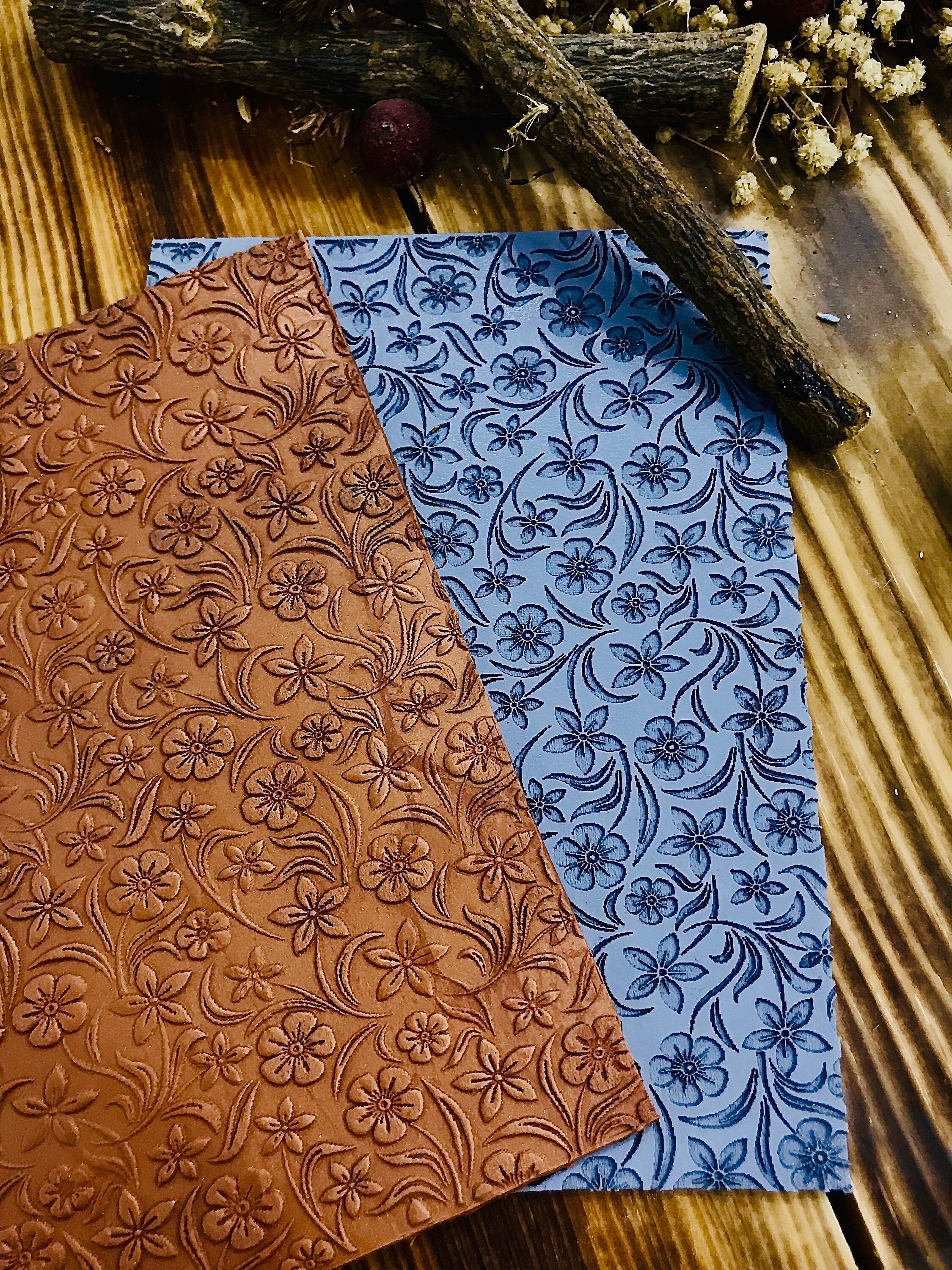 Floral Texture Mat 10x14cm – Small Flower Pattern Rubber Sheet for Polymer Clay & Air Dry Clay – Earring & Jewelry Making Tool