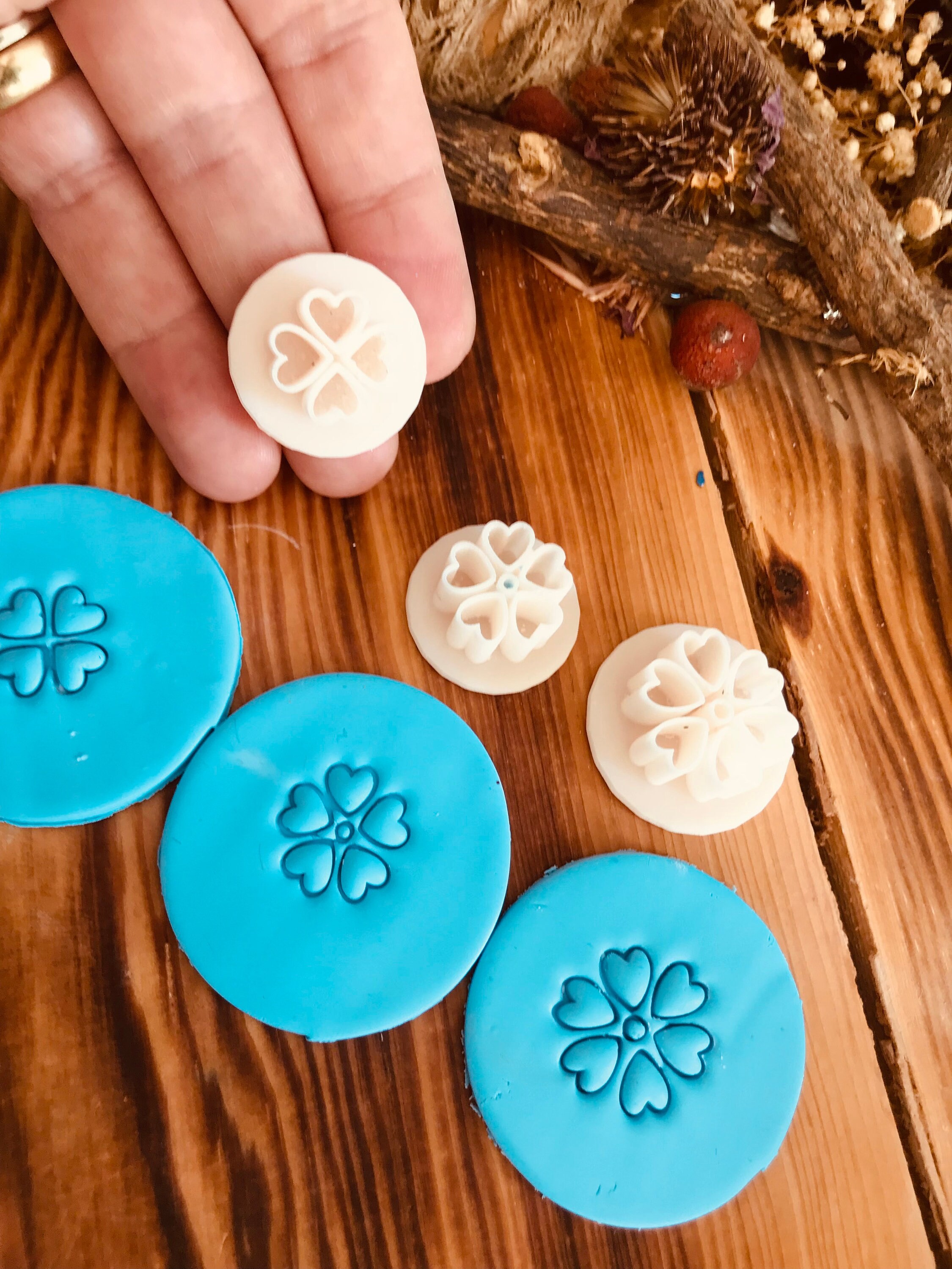 Heart Petal Floral Pattern Polymer Clay Cutter, Unique Model, Special Design, Summer Clay Cutters, Unique Clay Cutter For Jewelry Making