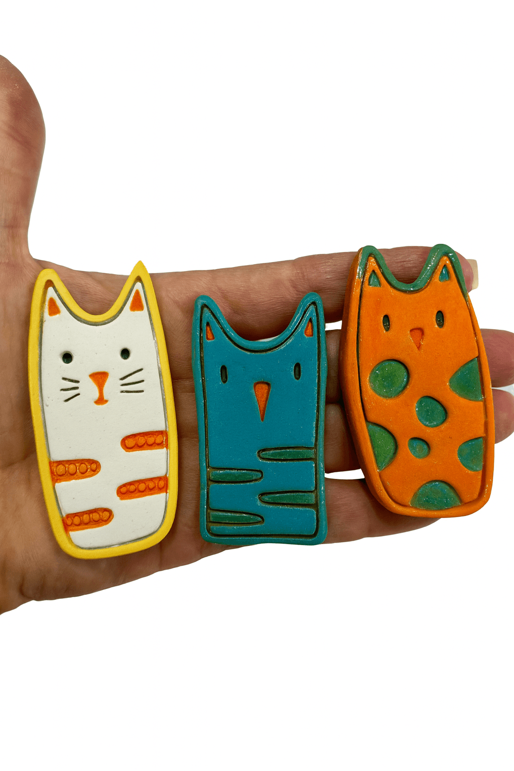 Whisker Friends Kedi Kesici ve Damga Seti – Seramik, Polimer Kil, Hava ile Kuruyan Kil, Sabun ve El İşleri için 6 Sevimli Kedi Tasarımı