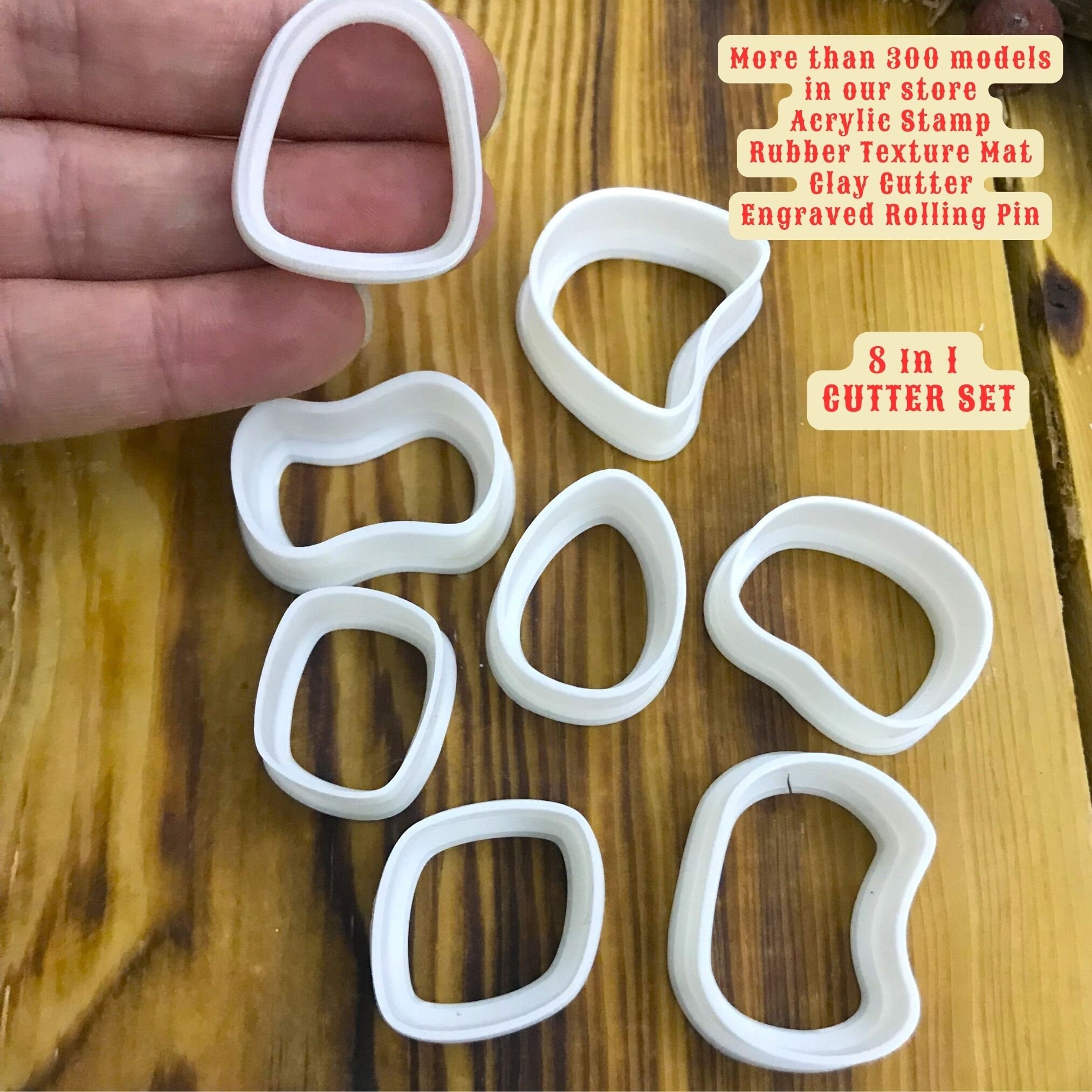 Amorphous Cutter Set | Polymer Clay & Cookie Cutter for Jewelry & Baking