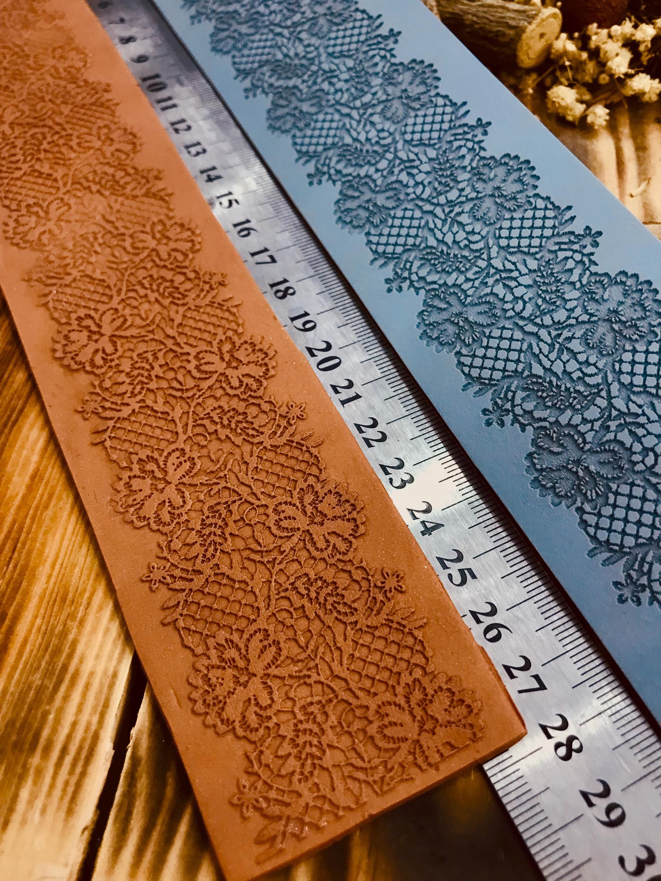 Lace Border 5*29cm Lace Pattern Rubber Texture Mat for Polymer Clay & Ceramic Projects