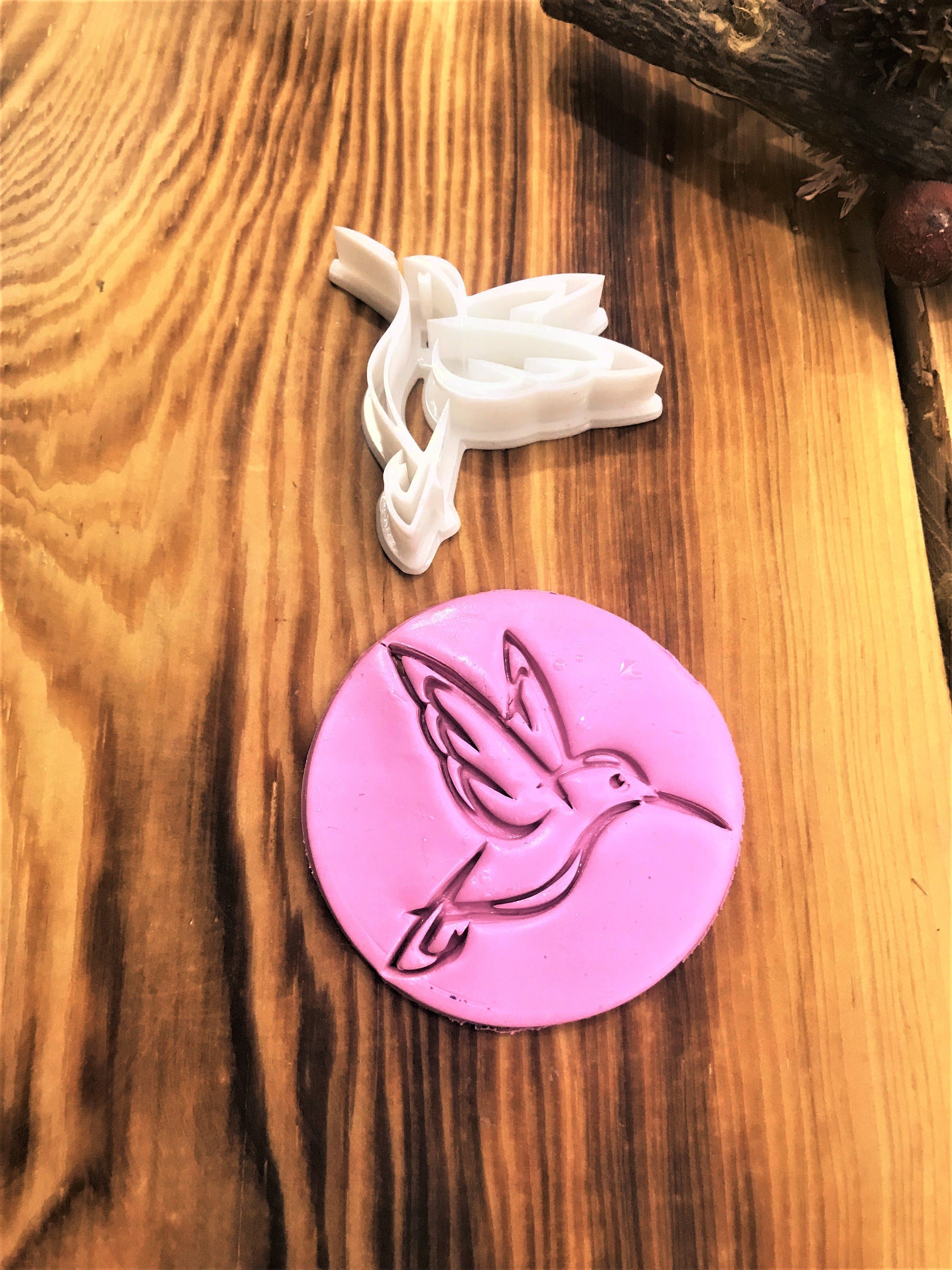 Hummingbird  Polymer Clay Stamp, Unique Model, Special Design, Summer Clay Stamps, Unique Clay Stamp For Jewelry Making