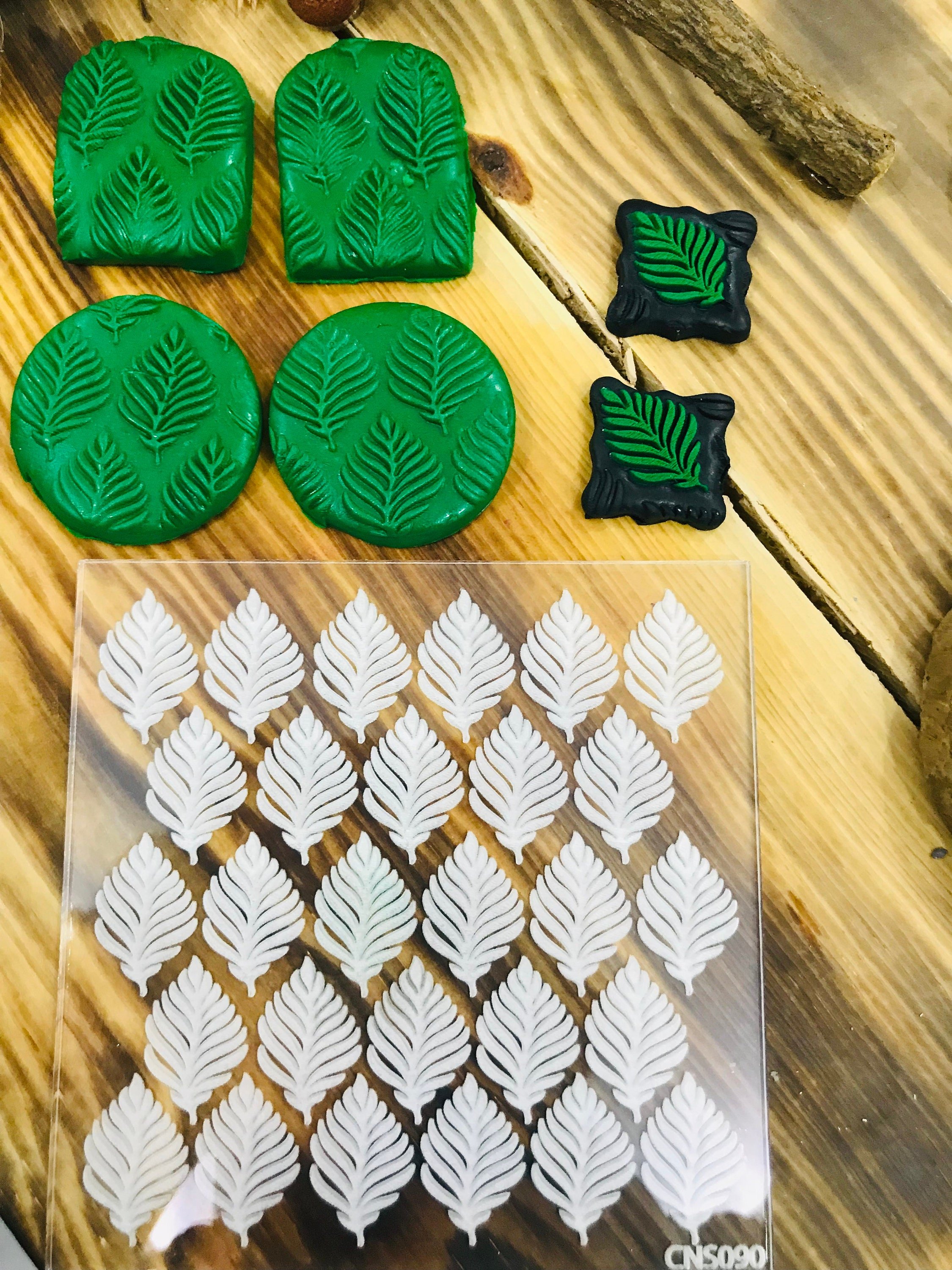 Monstera Leaf Pattern Acrylic Texture Mat, Texture Tile, Embosser Stamp, Dough Sheeter, Ceramic Supplies, Botanical Pattern Texture Plate